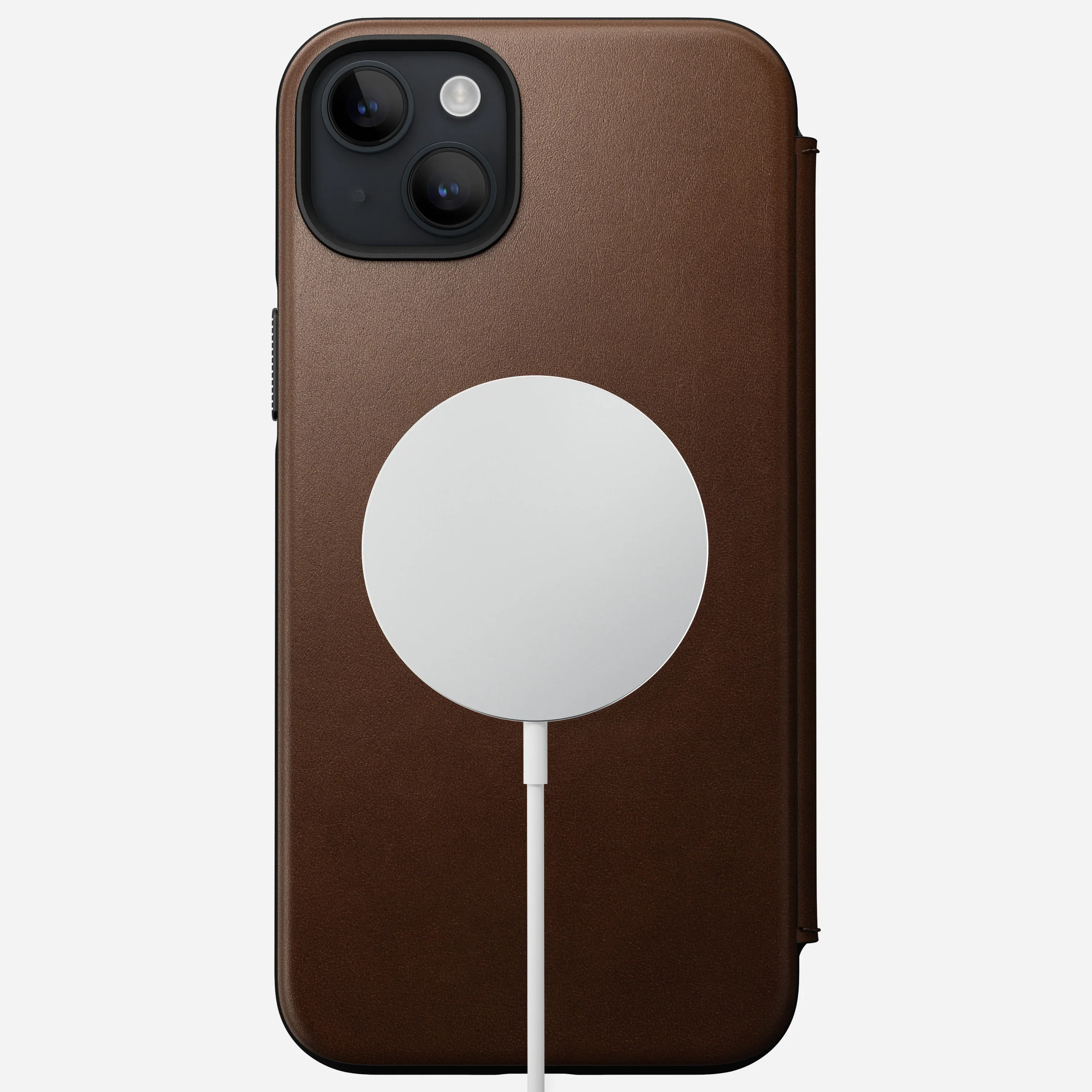 EOL Nomad Modern Leather Folio voor iPhone 14 Plus - Rustiek Bruin - Image 2