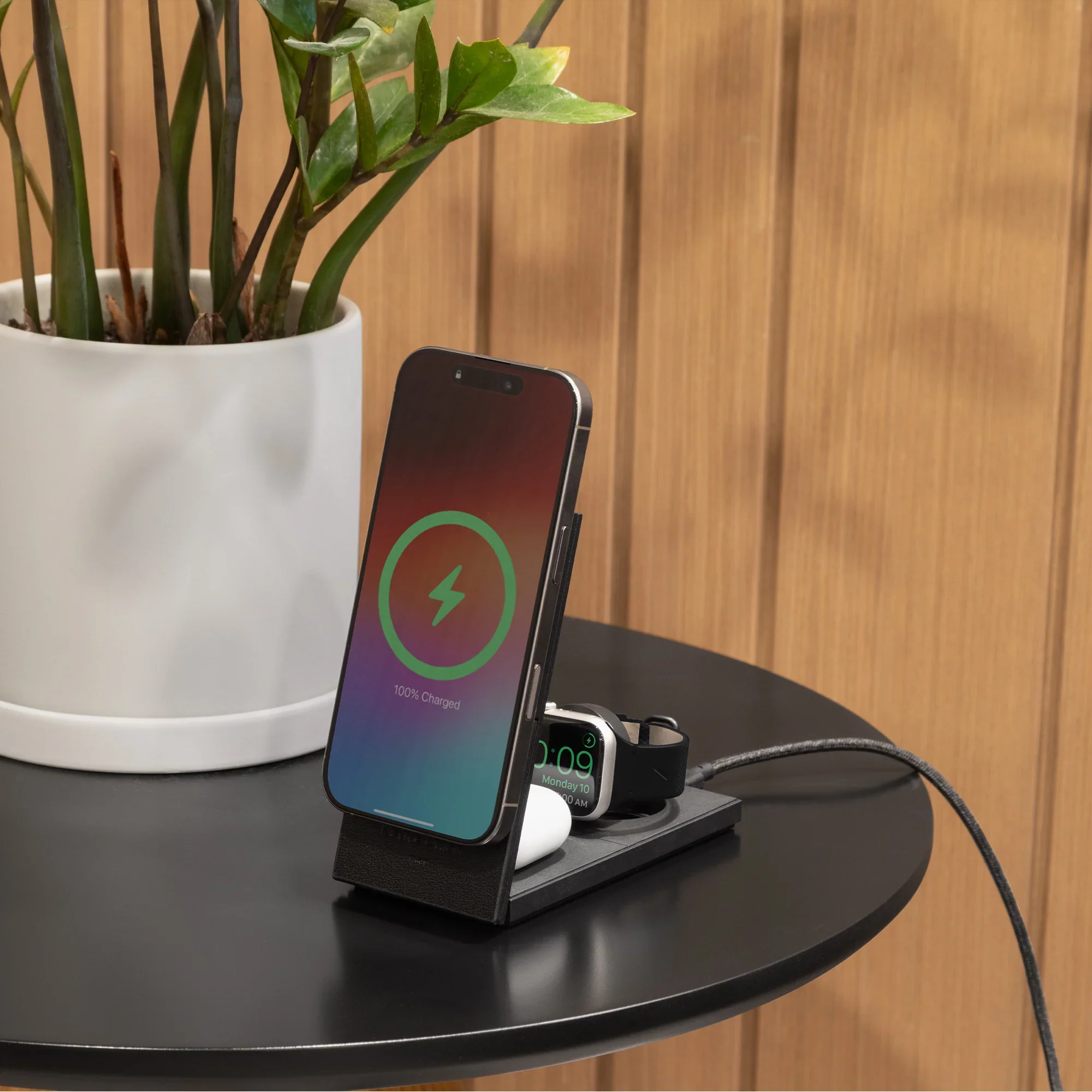 Native Union Rise | 3-in-1 magnetisch draadloze lader met Qi2 - Zwart - Image 6
