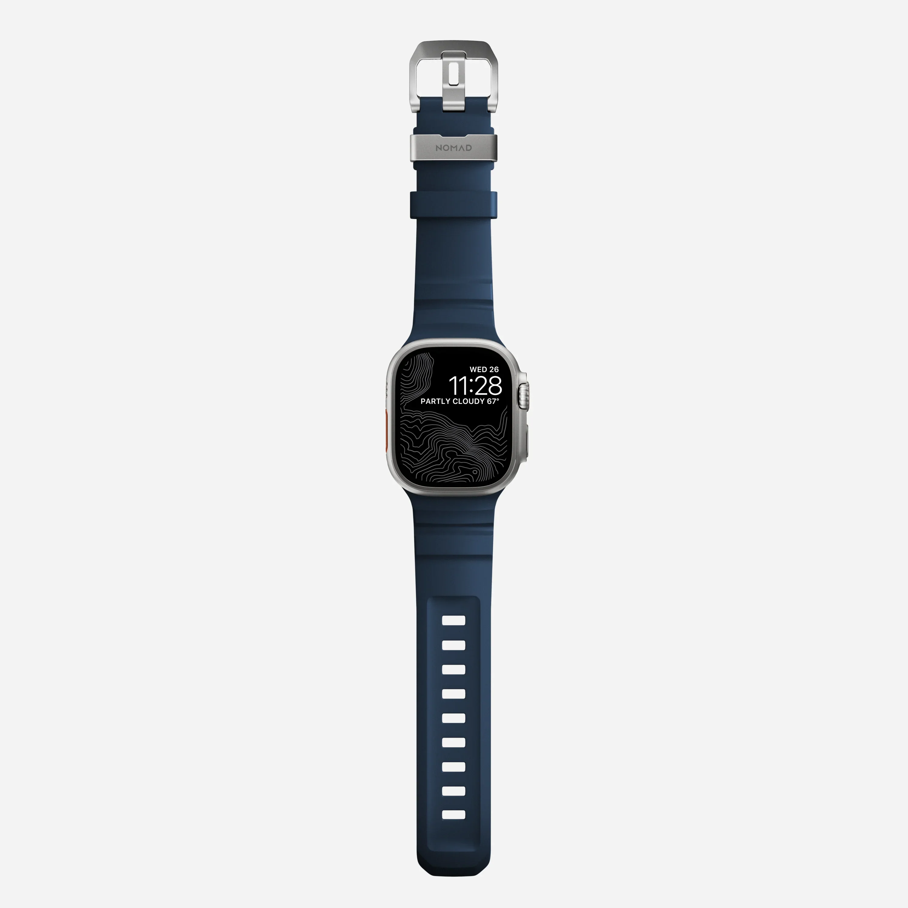 Nomad Rocky Point bandje - 44/45/46/49 mm - Atlantisch blauw - Zilveren hardware - Image 6