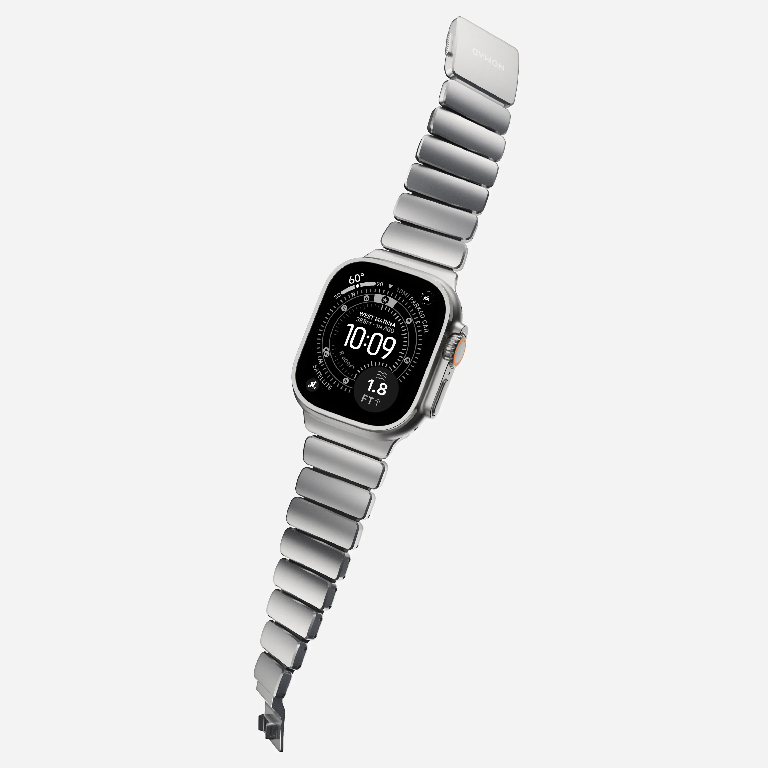 Nomad Stratos bandje - Naturel hardware - 44/45/46/49 mm - Zwart - Image 7