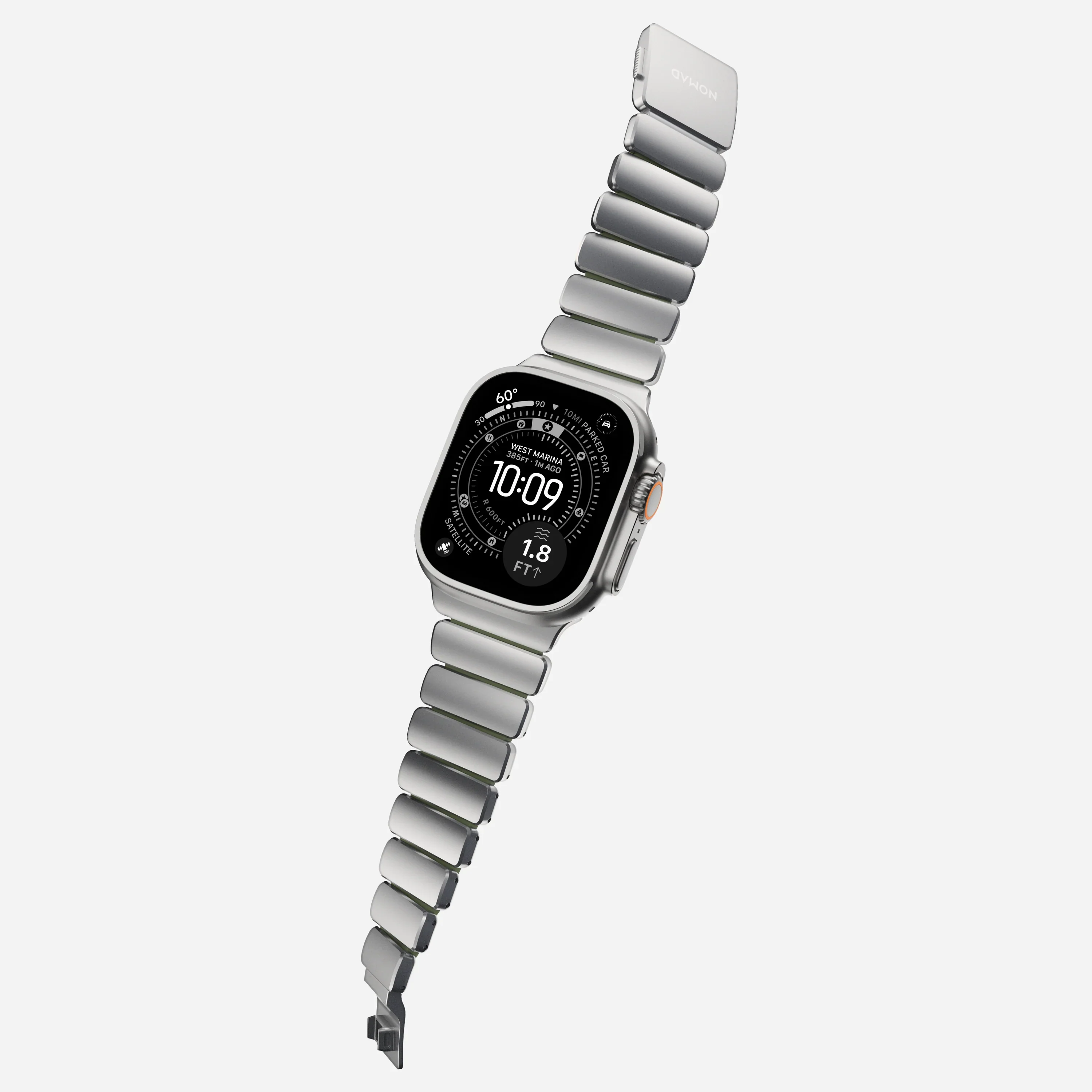 Nomad Stratos bandje - Naturel hardware - 44/45/46/49 mm - Bosgroen - Image 11