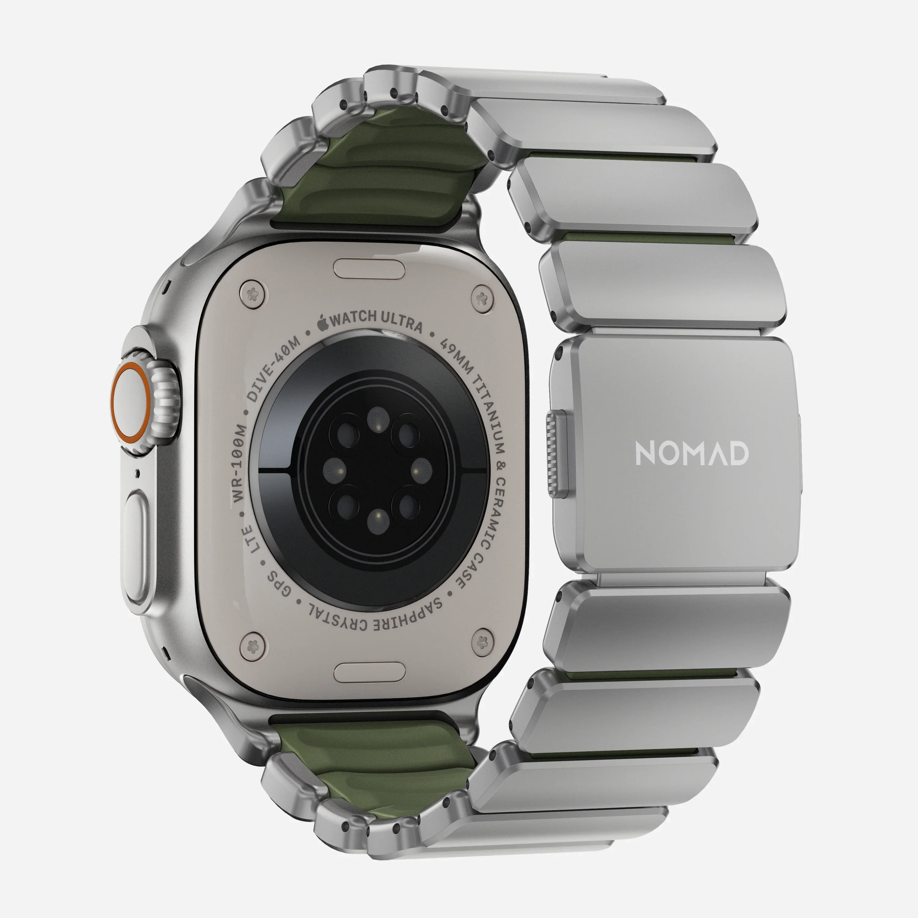 Nomad Stratos bandje - Naturel hardware - 44/45/46/49 mm - Bosgroen - Image 4
