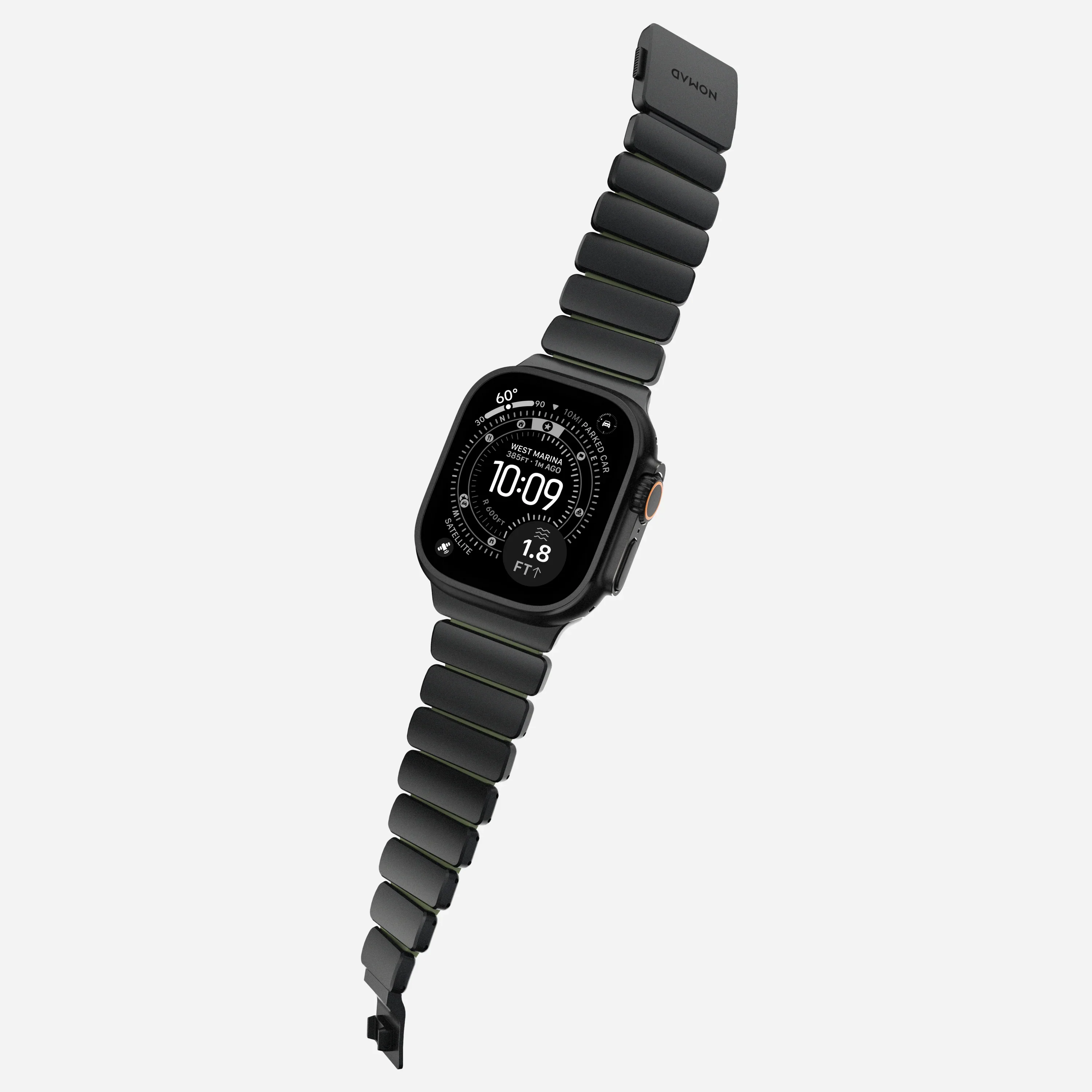 Nomad Stratos bandje - Zwarte hardware - 44/45/46/49 mm - Bosgroen - Image 11