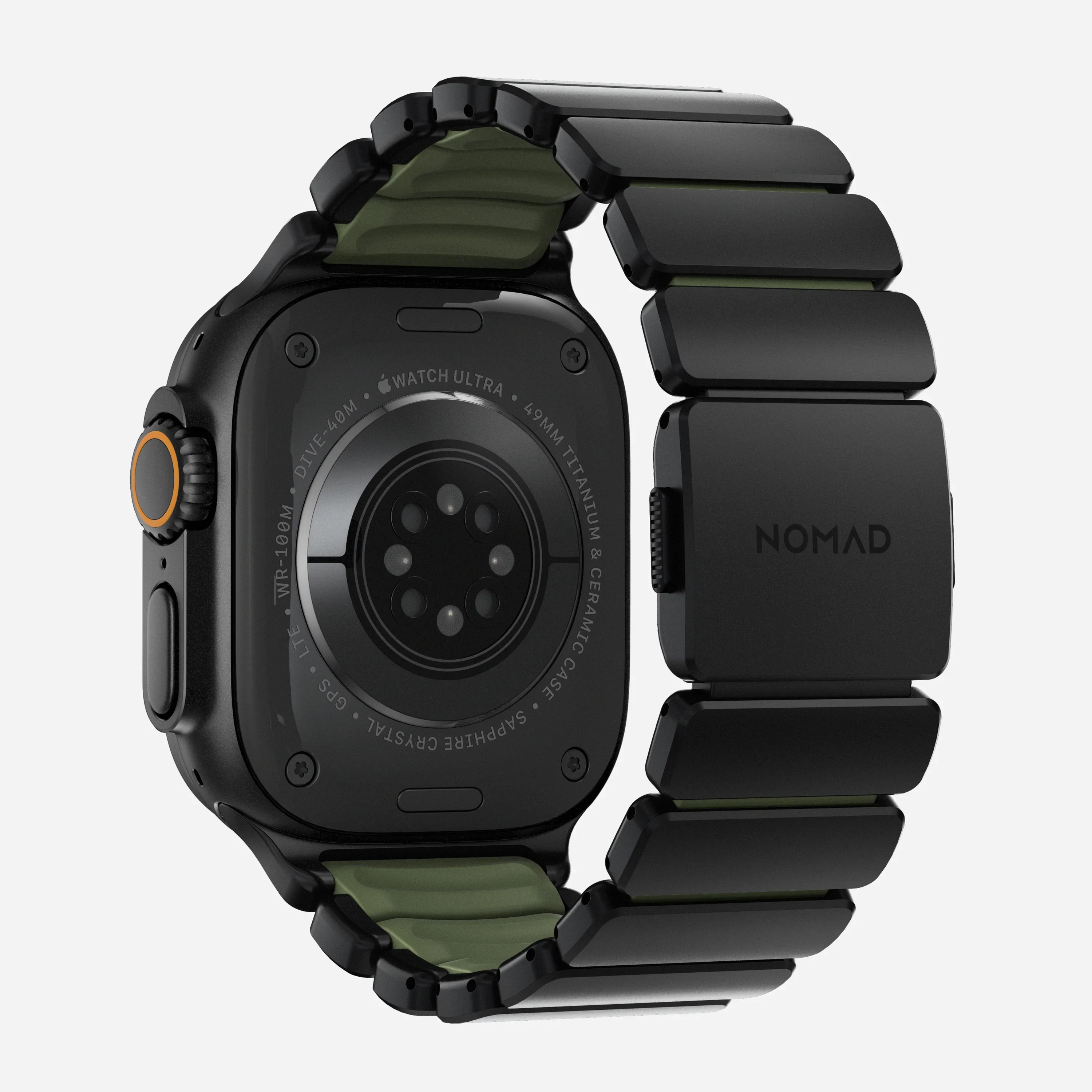 Nomad Stratos bandje - Zwarte hardware - 44/45/46/49 mm - Bosgroen - Image 7