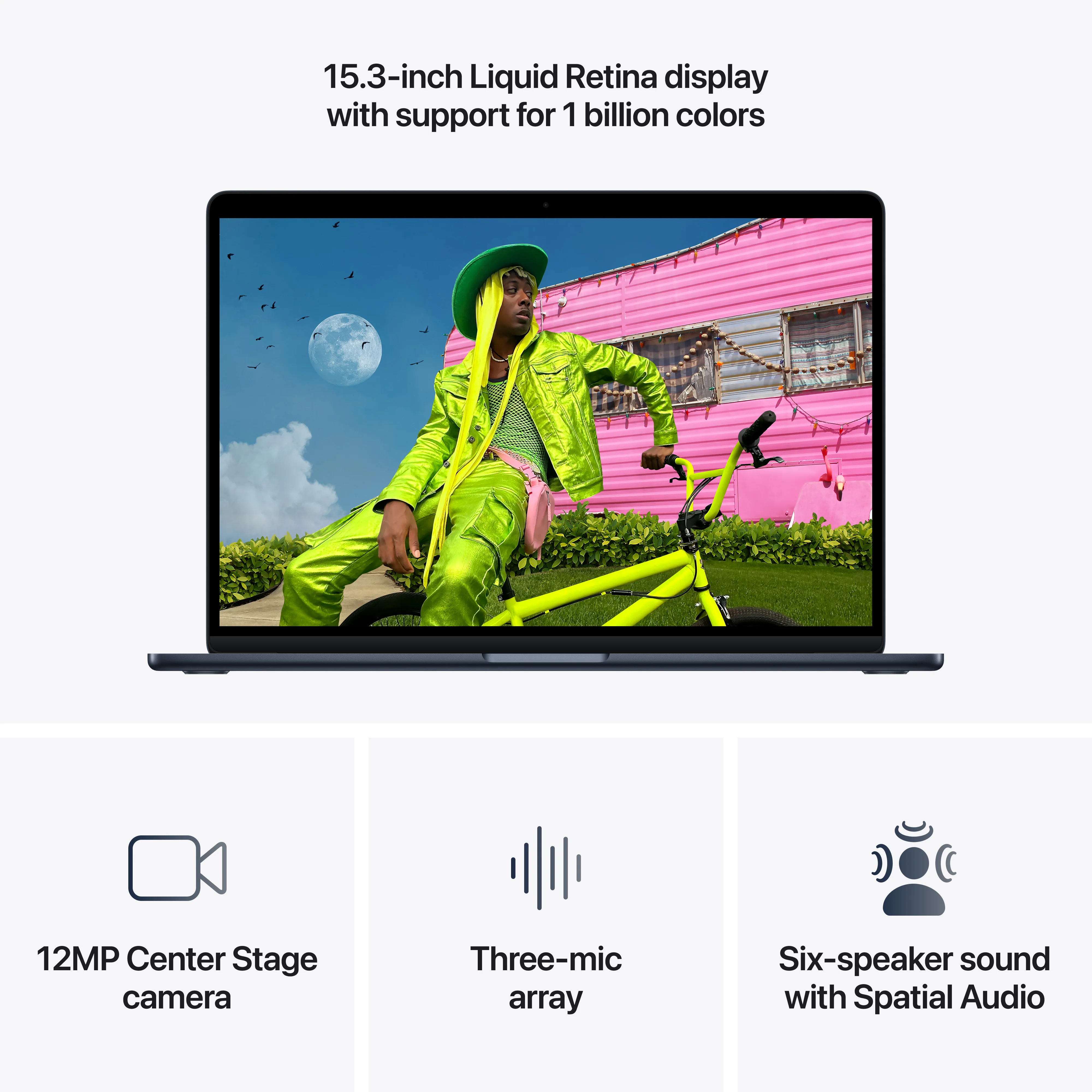[OPEN BOX] 15-inch MacBook Air: Apple M5-chip met 10‑Core CPU en 10‑Core GPU, 16 GB, 512 GB SSD - Middernacht (Azerty FR) - Image 5