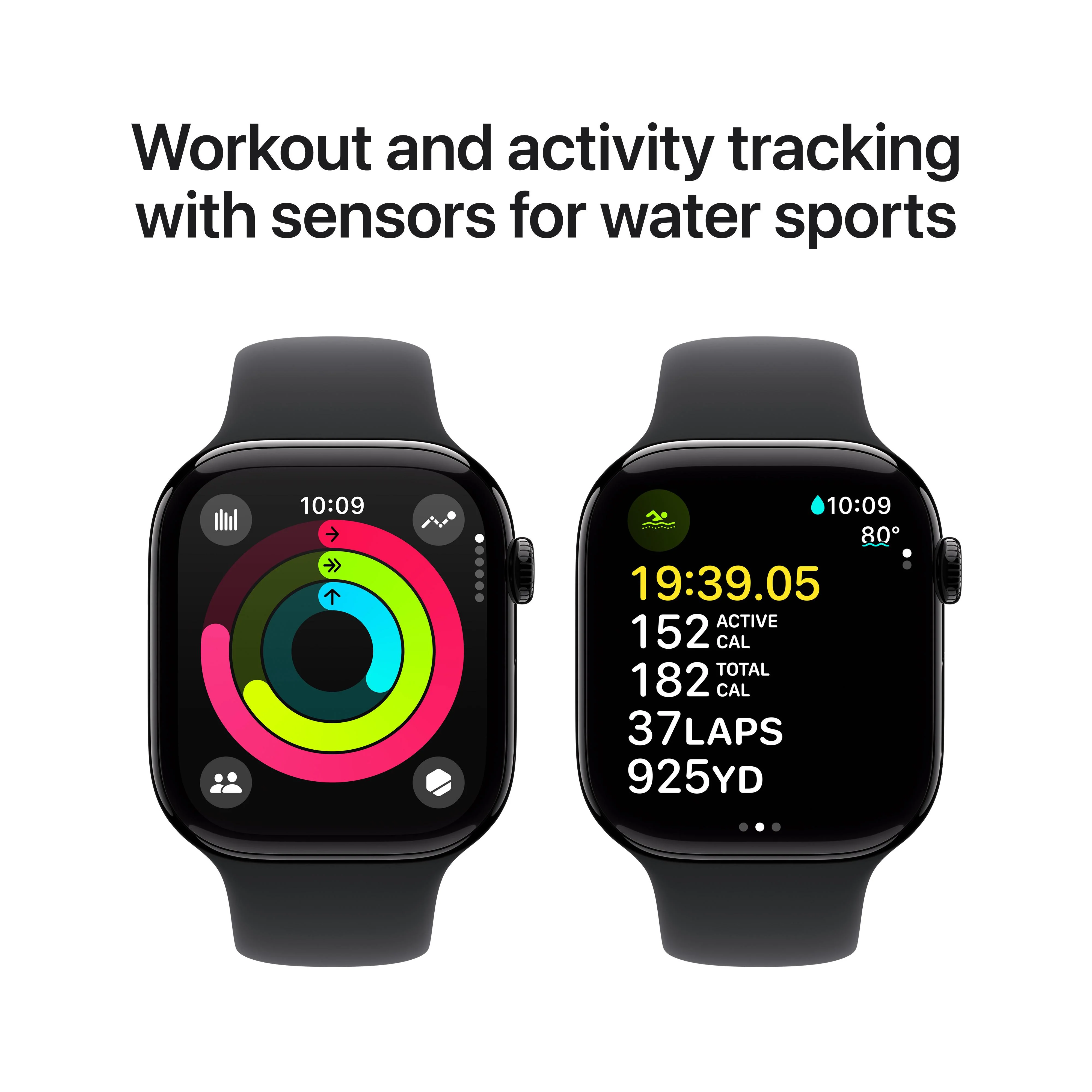 [OPEN BOX] EOL Apple Watch Series 10 (GPS + Cellular) • 46‐mm kast van gitzwart aluminium • Zwart sportbandje - M/L - Image 4