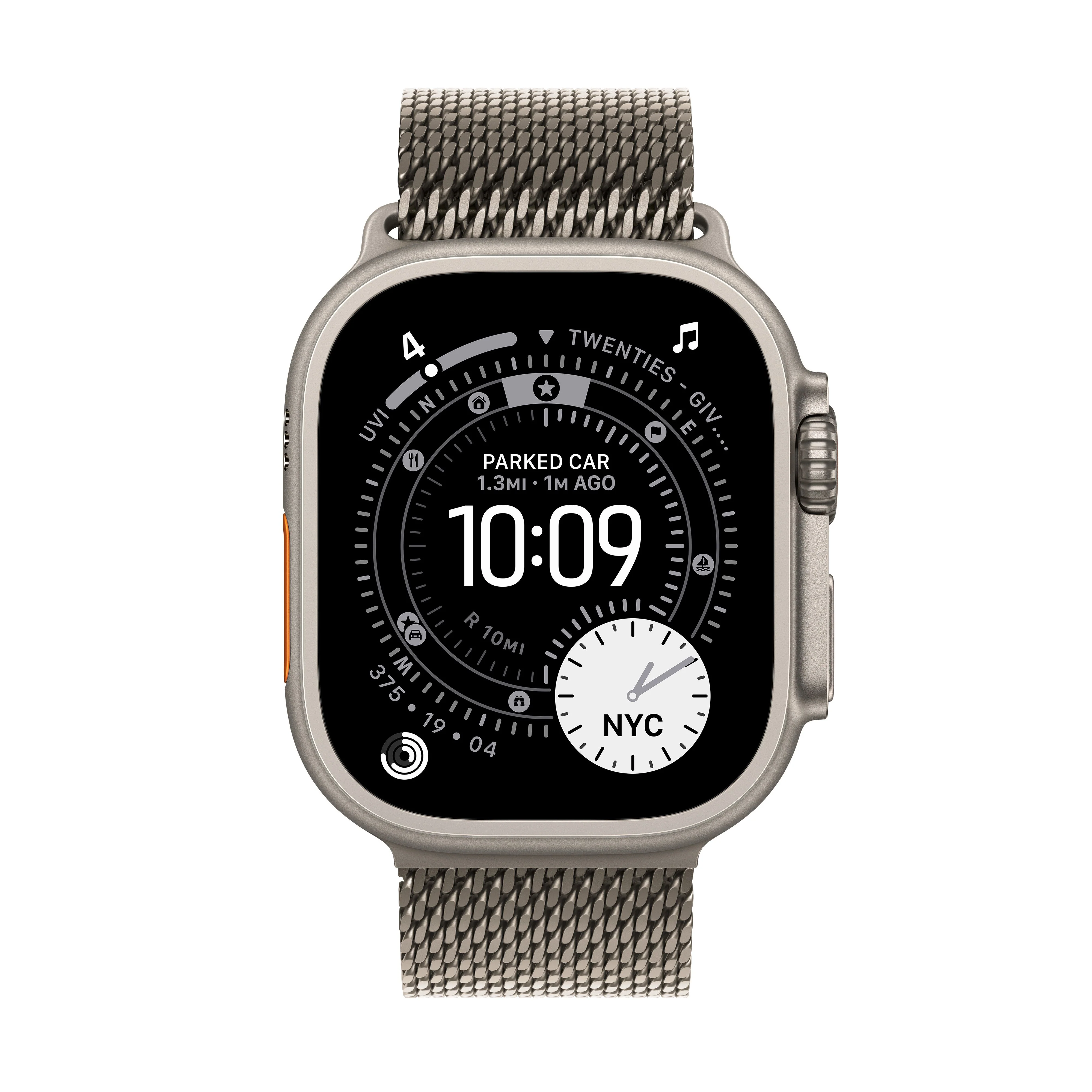 Apple Watch Ultra 3 (GPS + Cellular) • 49-mm kast van naturel titanium • Milanees bandje van naturel titanium - S - Image 2