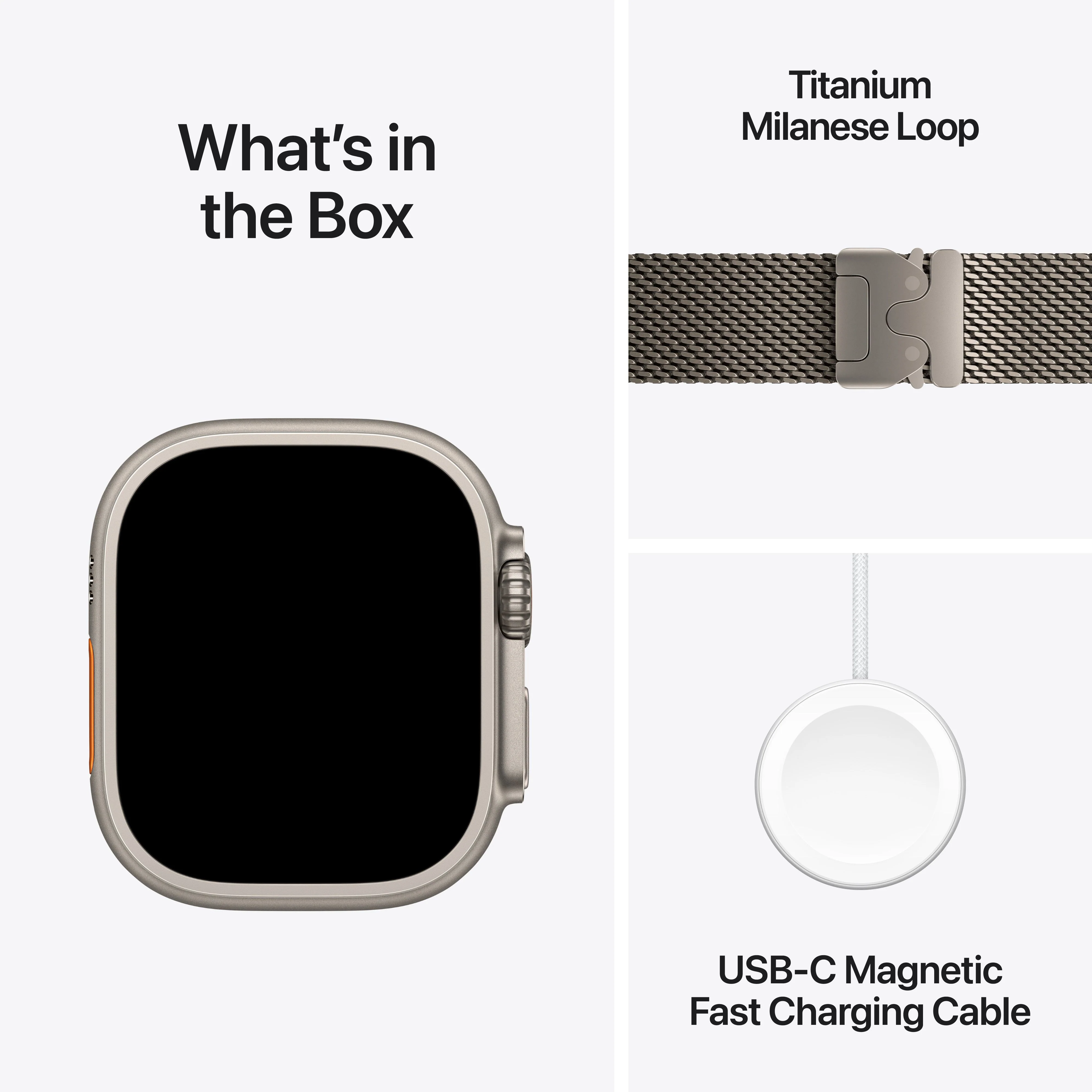 Apple Watch Ultra 3 (GPS + Cellular) • 49-mm kast van naturel titanium • Milanees bandje van naturel titanium - S - Image 7