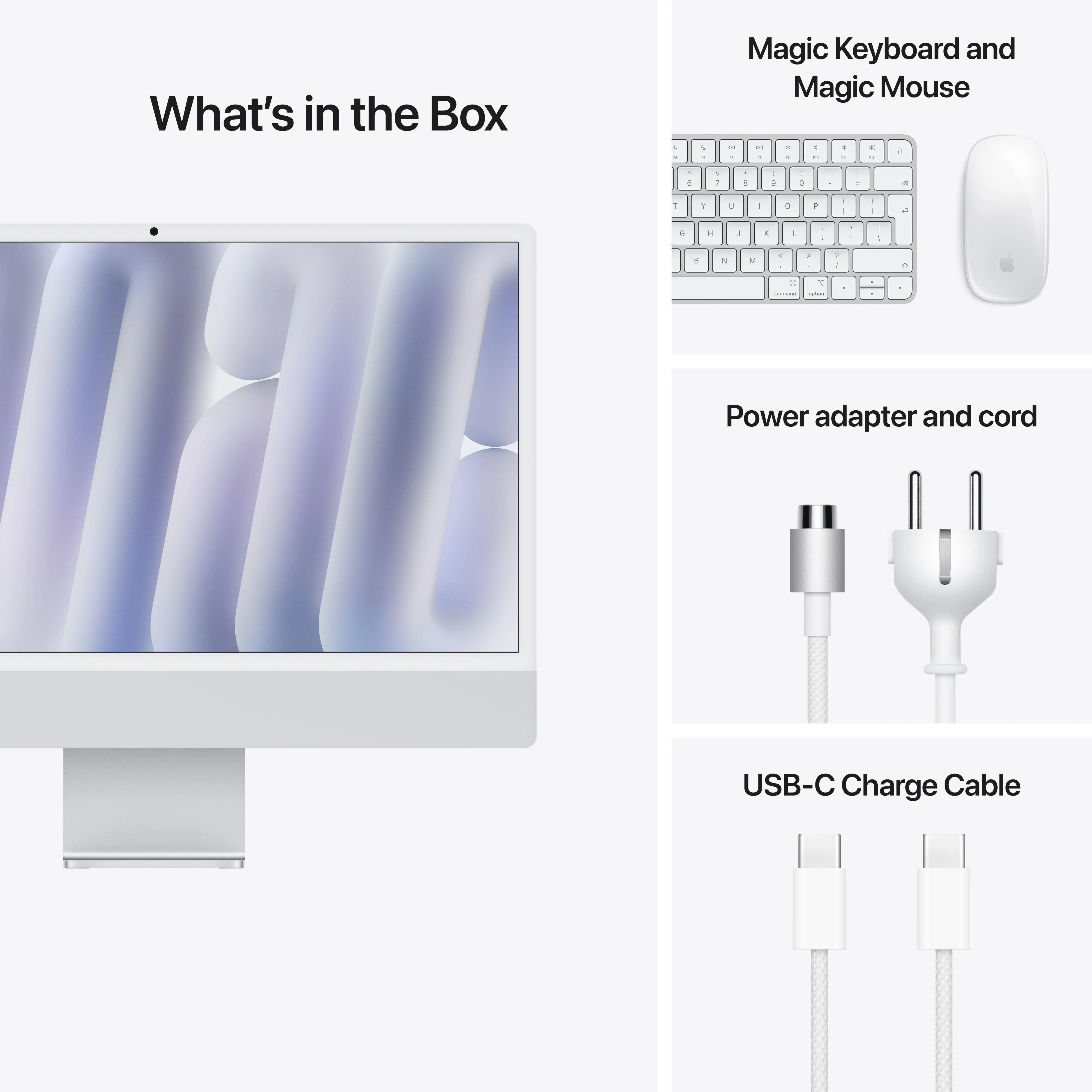 [OPEN BOX] CTO 24-inch iMac met Retina 4,5K‑display: Apple M4-chip met 8‑core CPU en 8‑core GPU, 16 GB, 256 GB, Magic Keyboard met Touch ID en numeriek toetsenblok - Zilver (Azerty FR) - Image 9