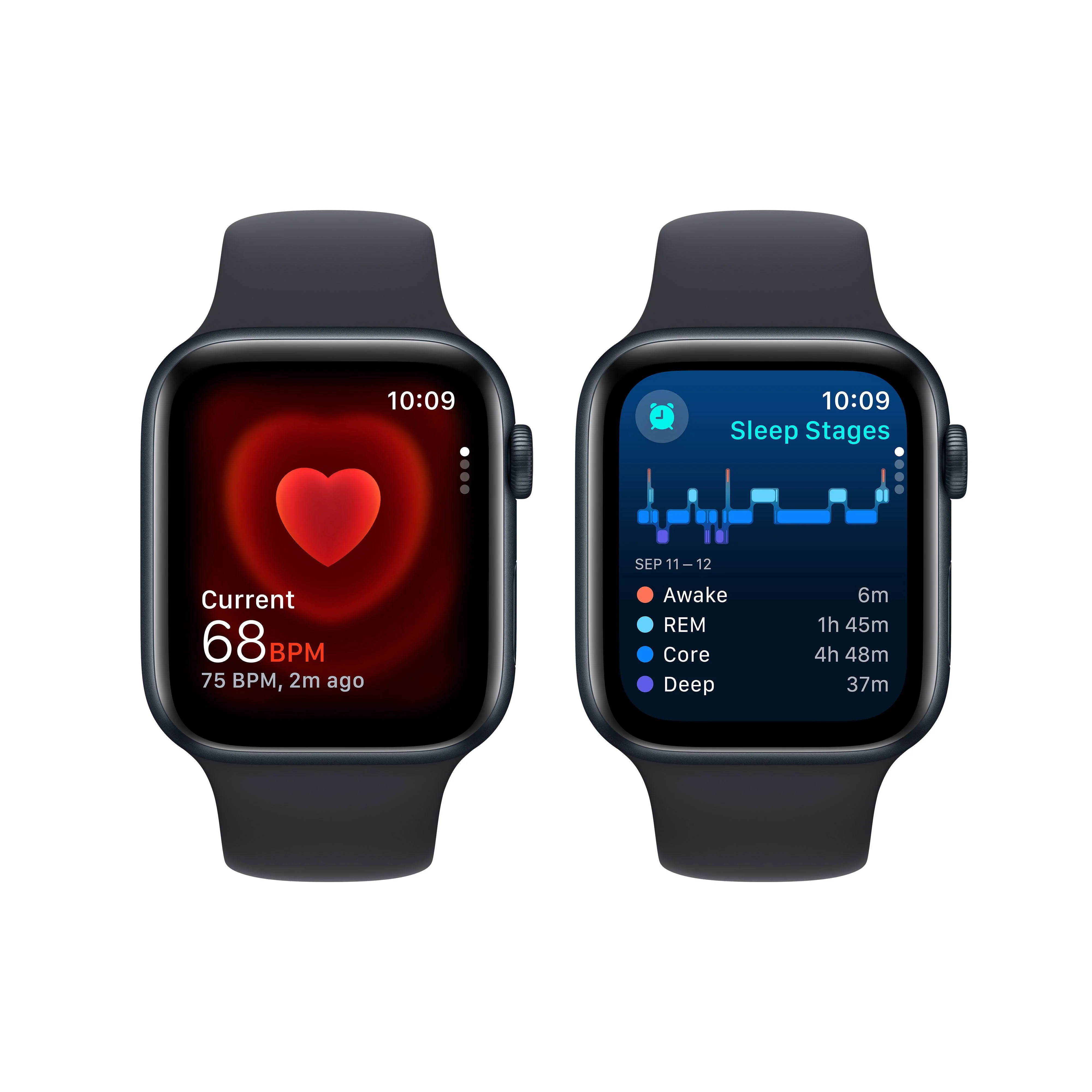 [OPEN BOX] EOL Apple Watch SE (GPS) • 44‐mm kast van middernacht aluminium • Middernacht sportbandje - S/M - Image 5