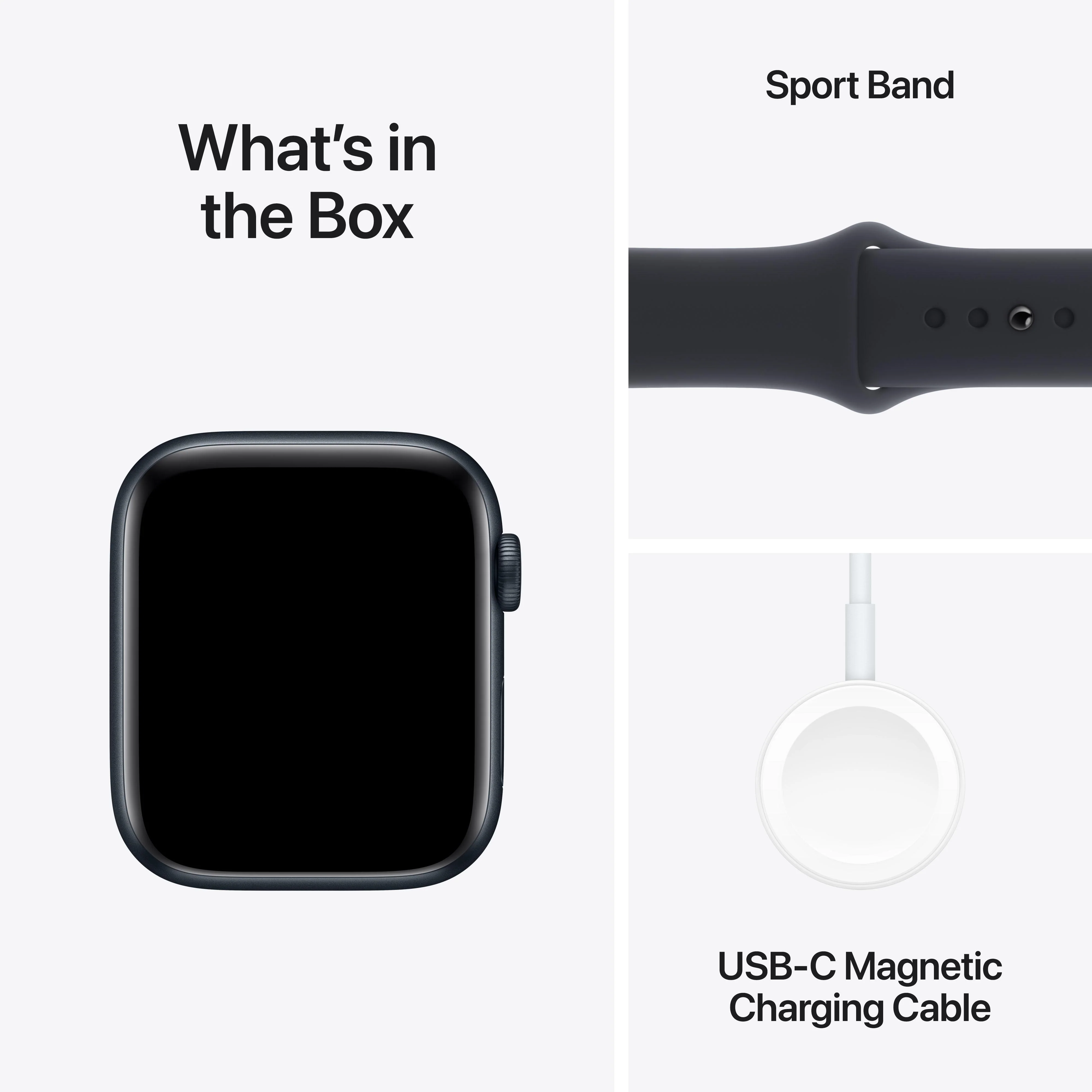 [OPEN BOX] EOL Apple Watch SE (GPS) • 44‐mm kast van middernacht aluminium • Middernacht sportbandje - S/M - Image 8