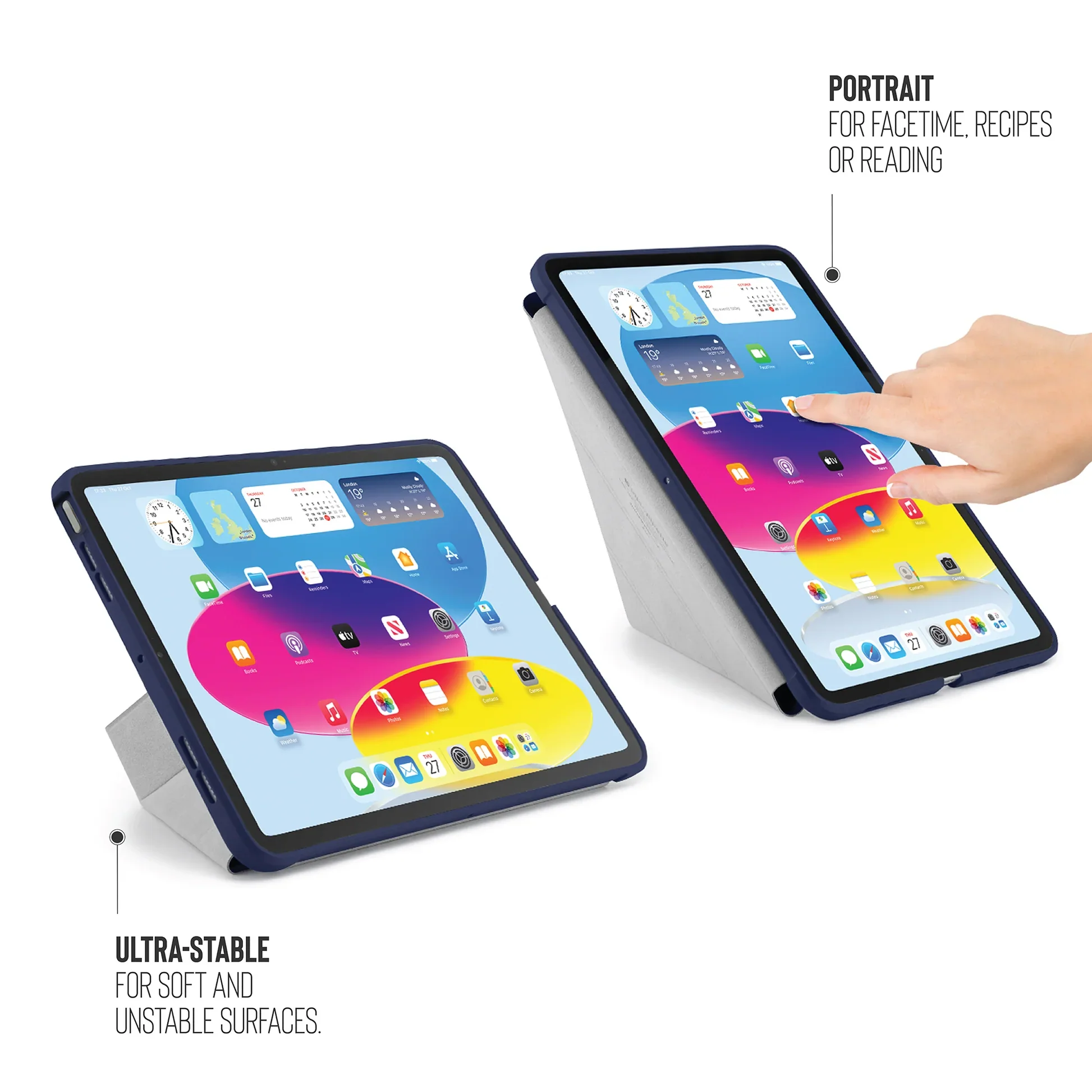 Pipetto Origami Case voor iPad (10e gen./A16) - Donkerblauw - Image 3