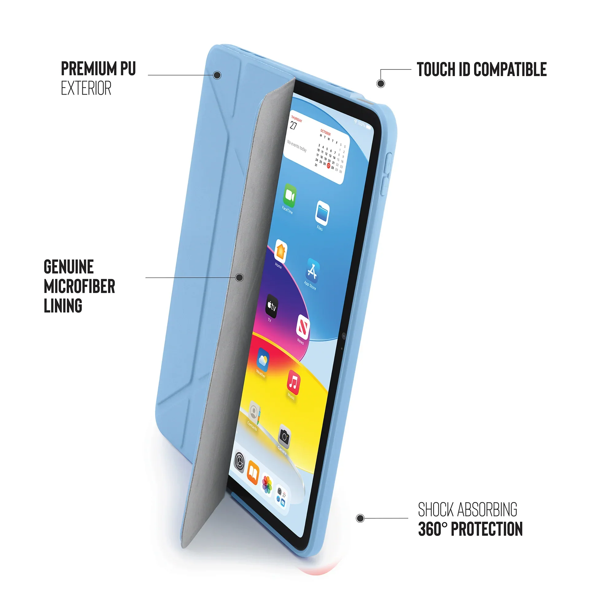 Pipetto Origami Case voor iPad (10e gen./A16) - Lichtblauw - Image 4