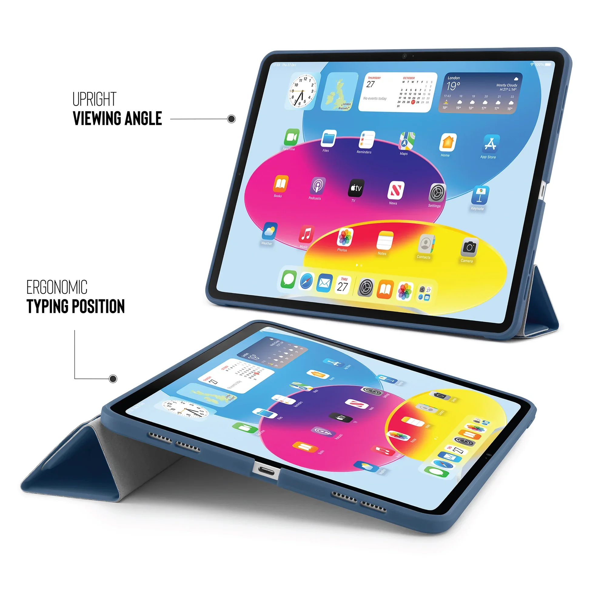 Pipetto Origami Case voor iPad (10e gen./A16) - Marineblauw - Image 3