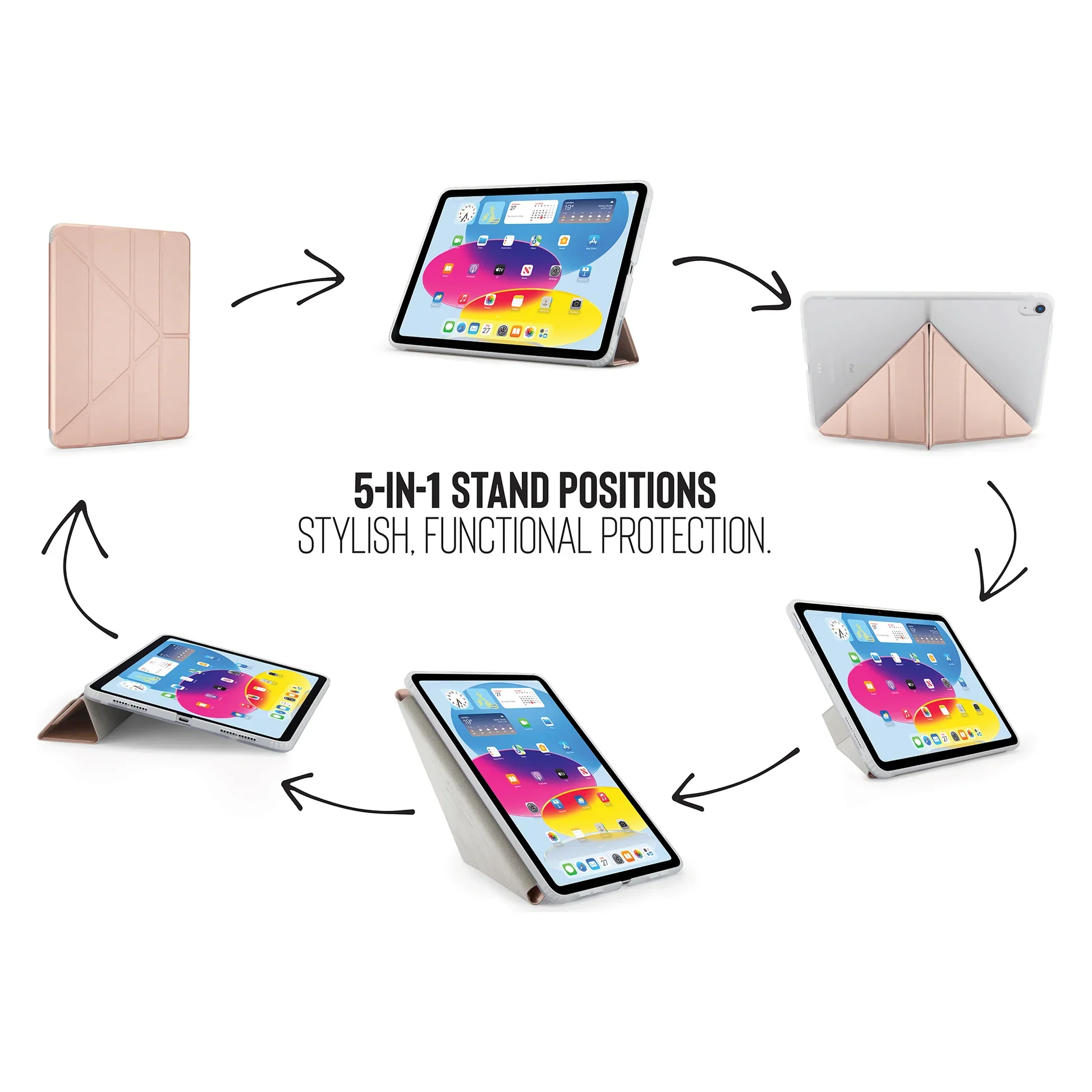 Pipetto Origami Case voor iPad (10e gen./A16) - Metaalroze - Image 5