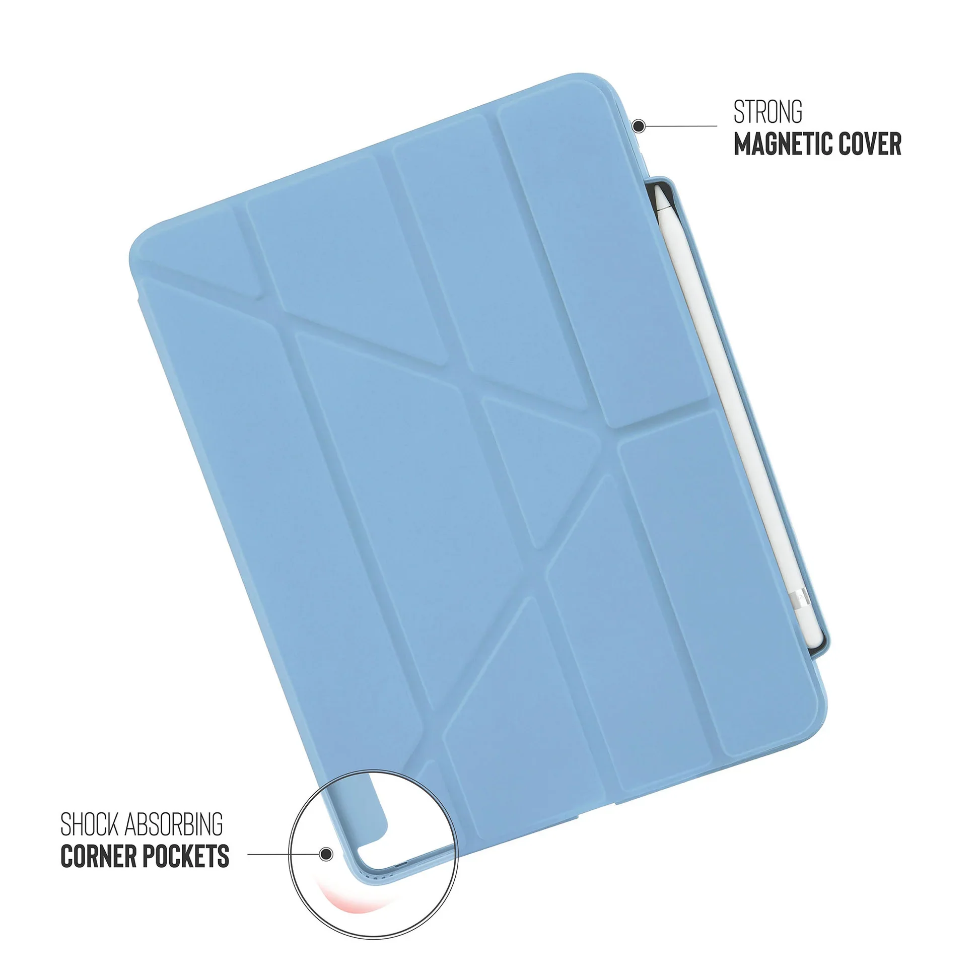 Pipetto Origami Pencil Case voor iPad (10e gen./A16) - Lichtblauw - Image 3