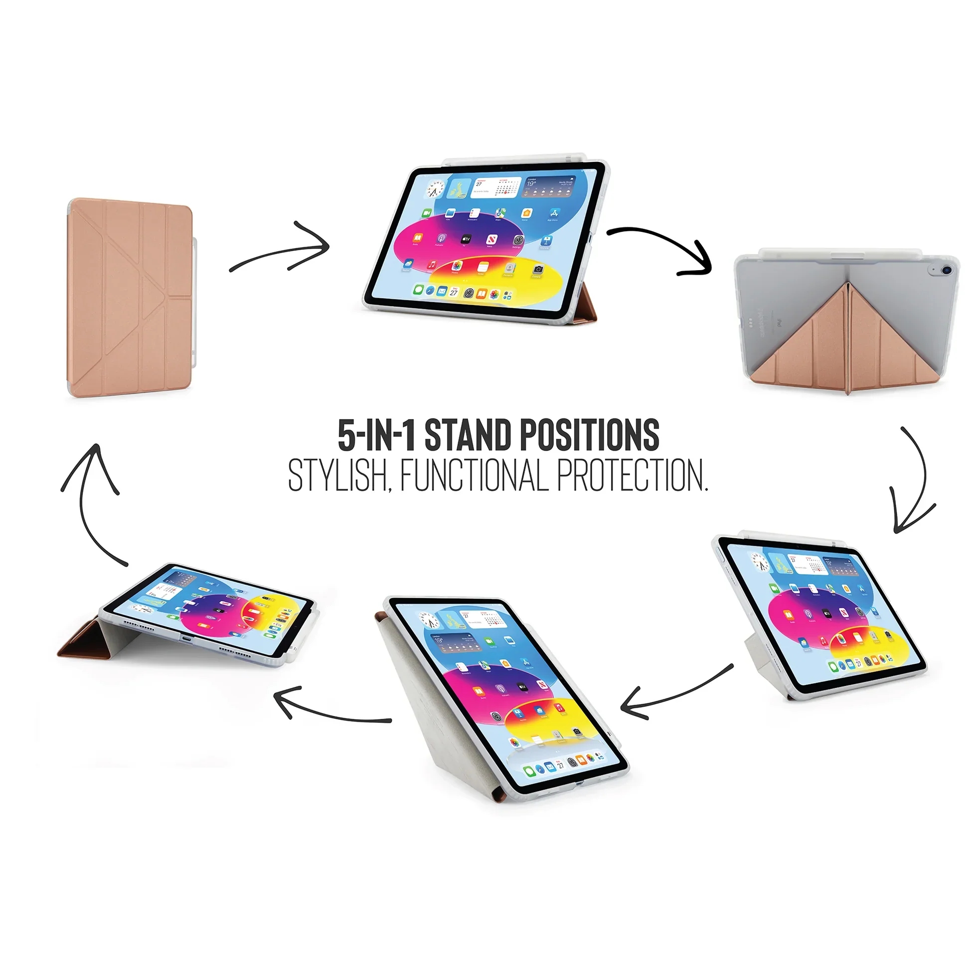 EOL Pipetto Origami Pencil Case voor iPad (10e gen./A16) - Roségoud - Image 5