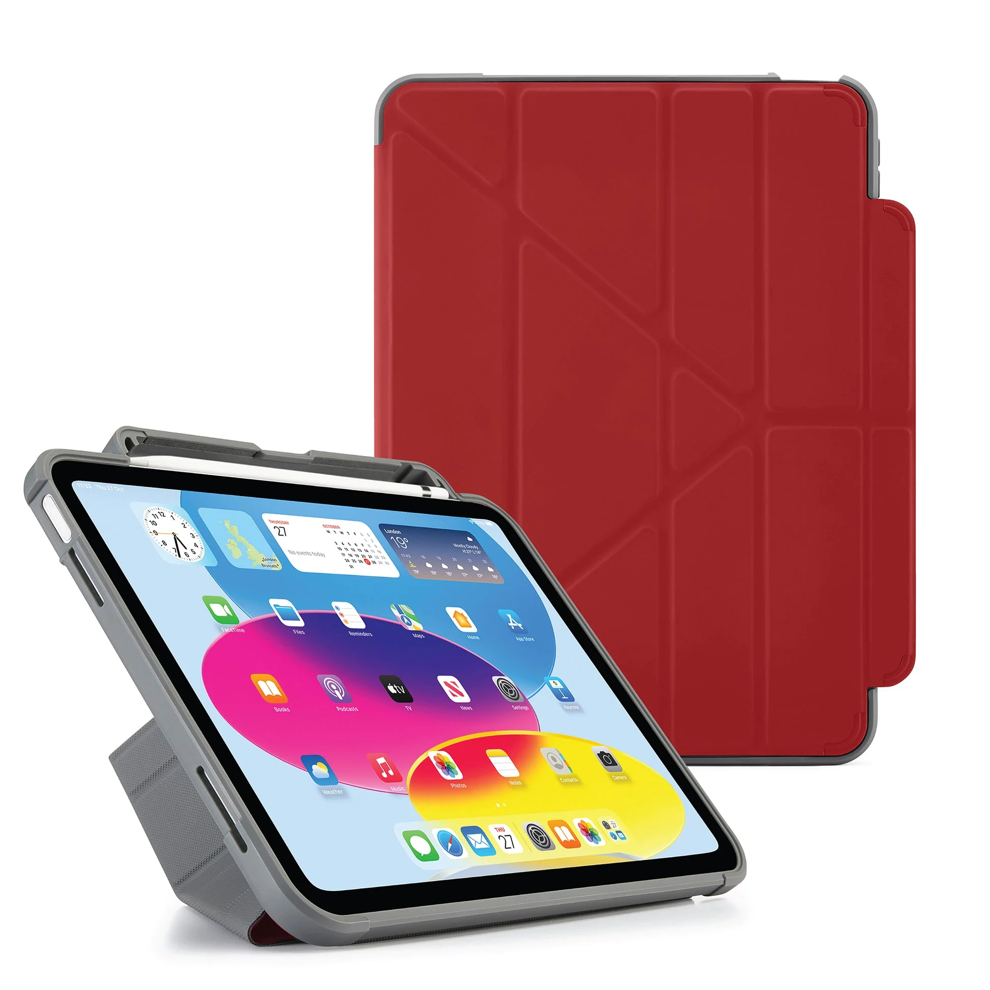 EOL Pipetto Origami Pencil Shield voor iPad (10e gen./A16) - Donkerrood