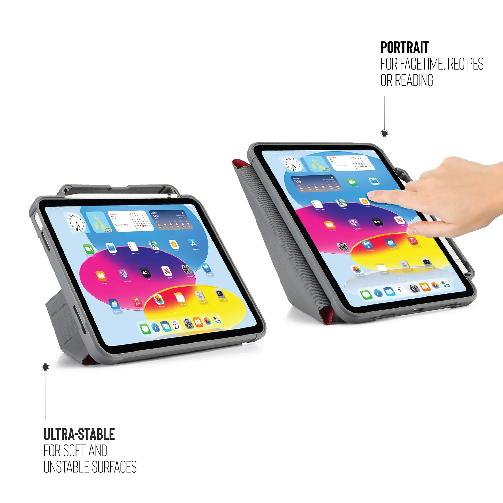 EOL Pipetto Origami Pencil Shield voor iPad (10e gen./A16) - Donkerrood - Image 3
