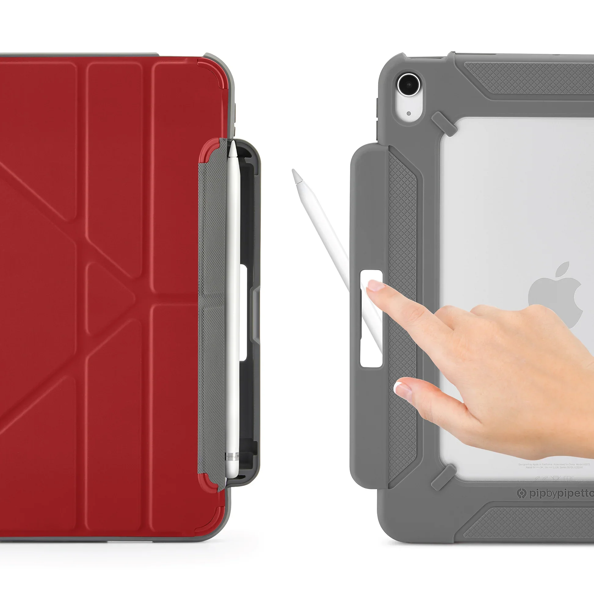 EOL Pipetto Origami Pencil Shield voor iPad (10e gen./A16) - Donkerrood - Image 4