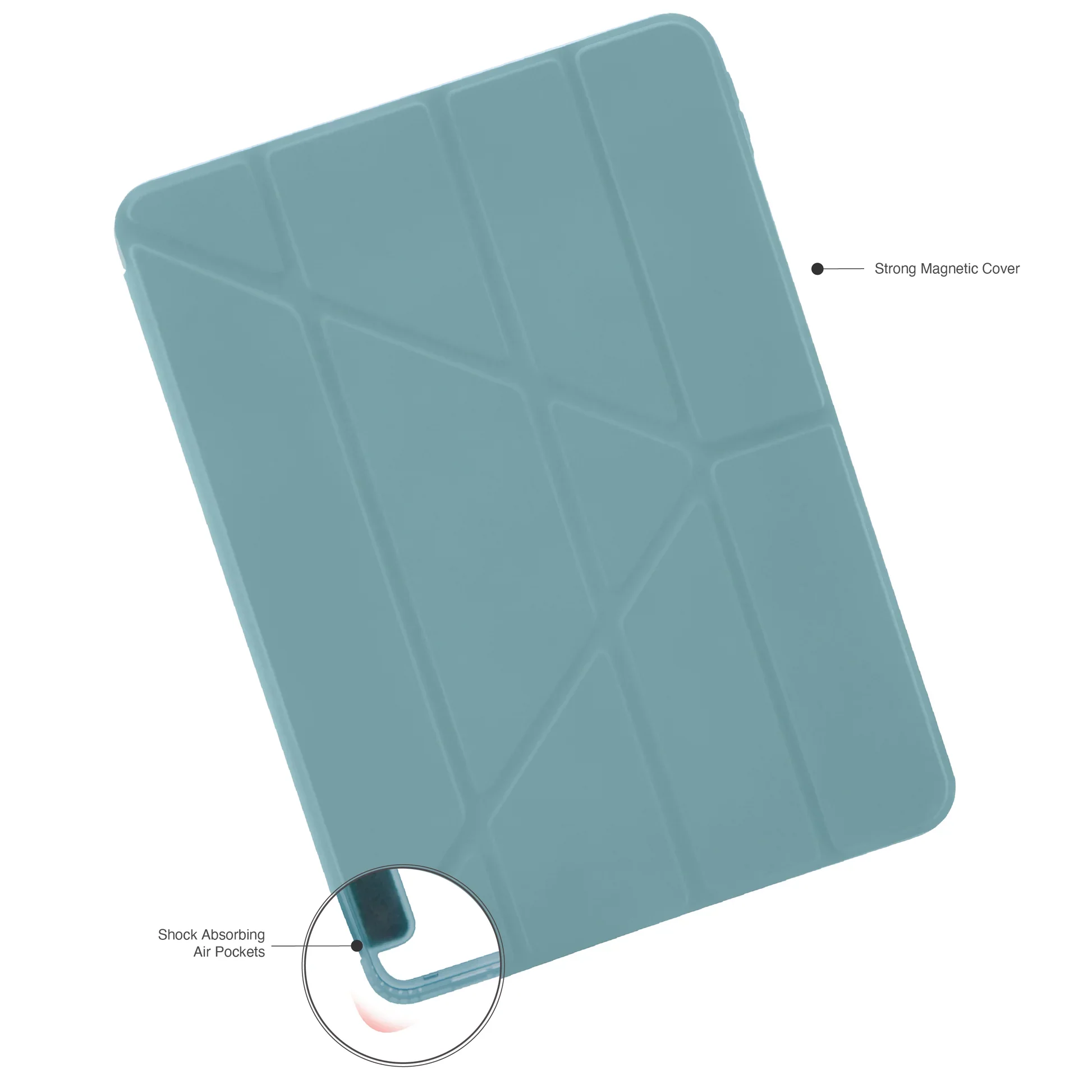 Pipetto Origami Case voor iPad (10e gen./A16) - Blauwgroen - Image 3