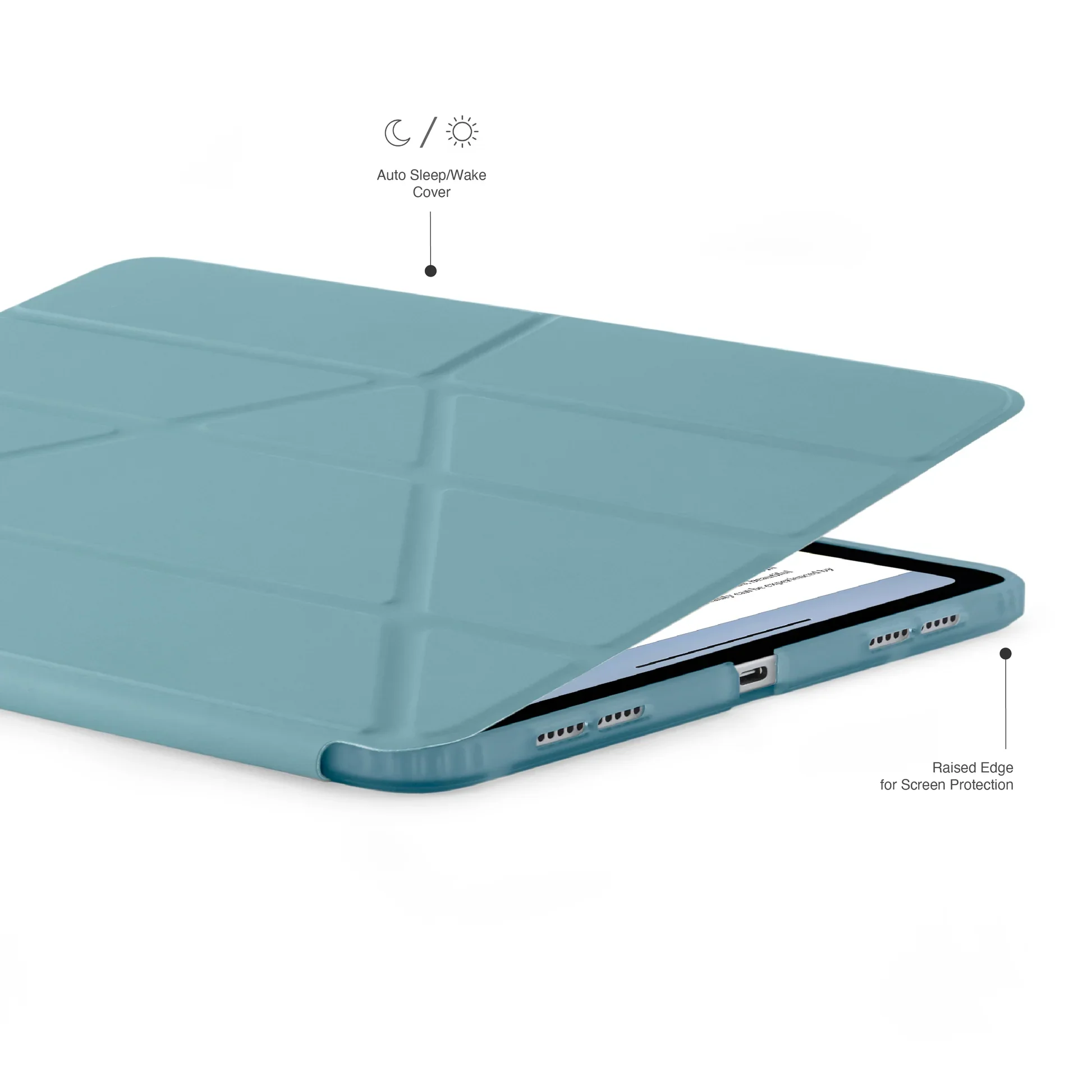 Pipetto Origami Case voor iPad (10e gen./A16) - Blauwgroen - Image 4