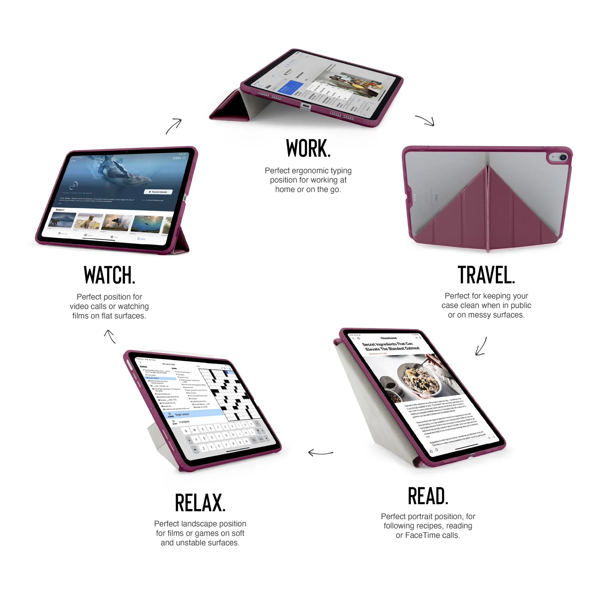 Pipetto Origami Case voor iPad (10e gen./A16) - Bordeaux - Image 6