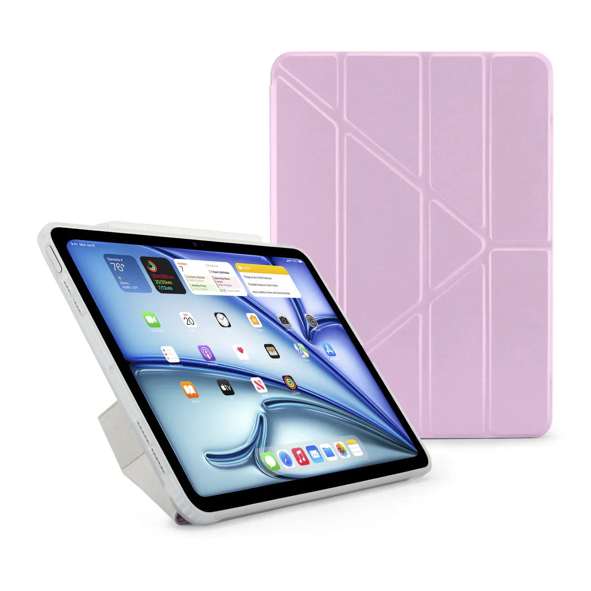 Pipetto Origami Case voor iPad Air 11-inch (M4/M3/M2) / iPad Air 10,9-inch (2022/2020) - Metallic Purple