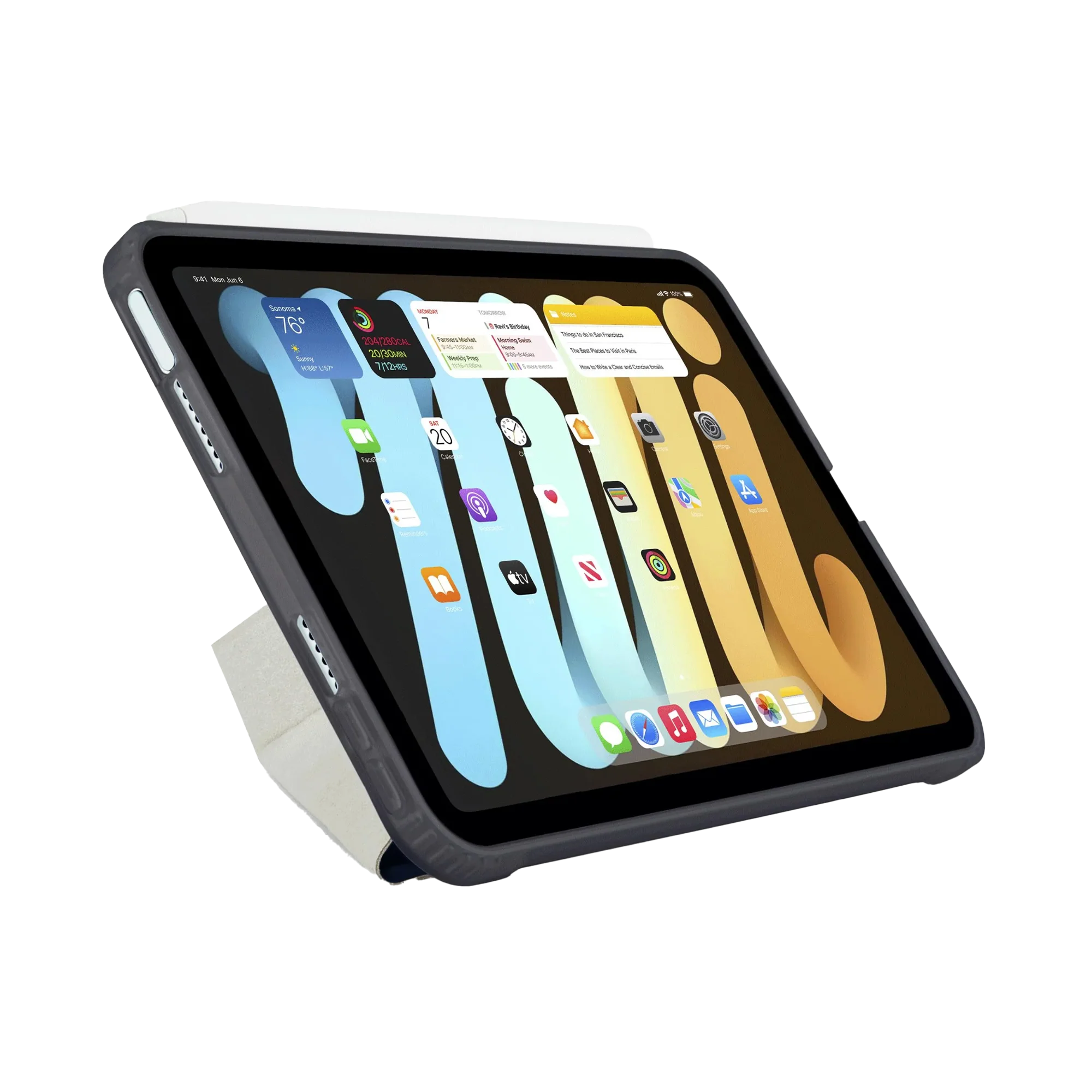 Pipetto Origami Case voor iPad mini 6/7 - Donkerblauw