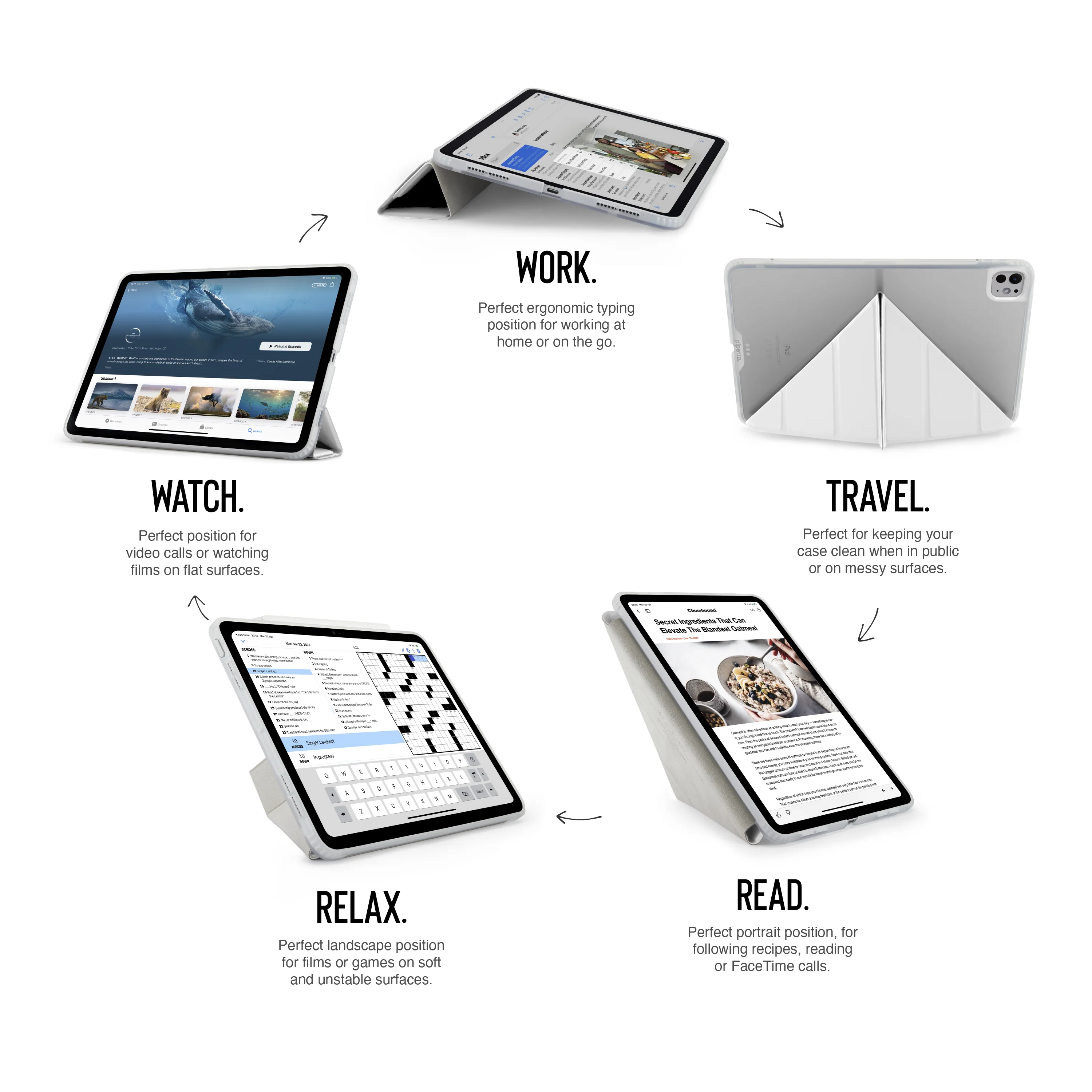 Pipetto Origami Case voor 11-inch iPad Pro (M5/M4) - Wit - Image 5