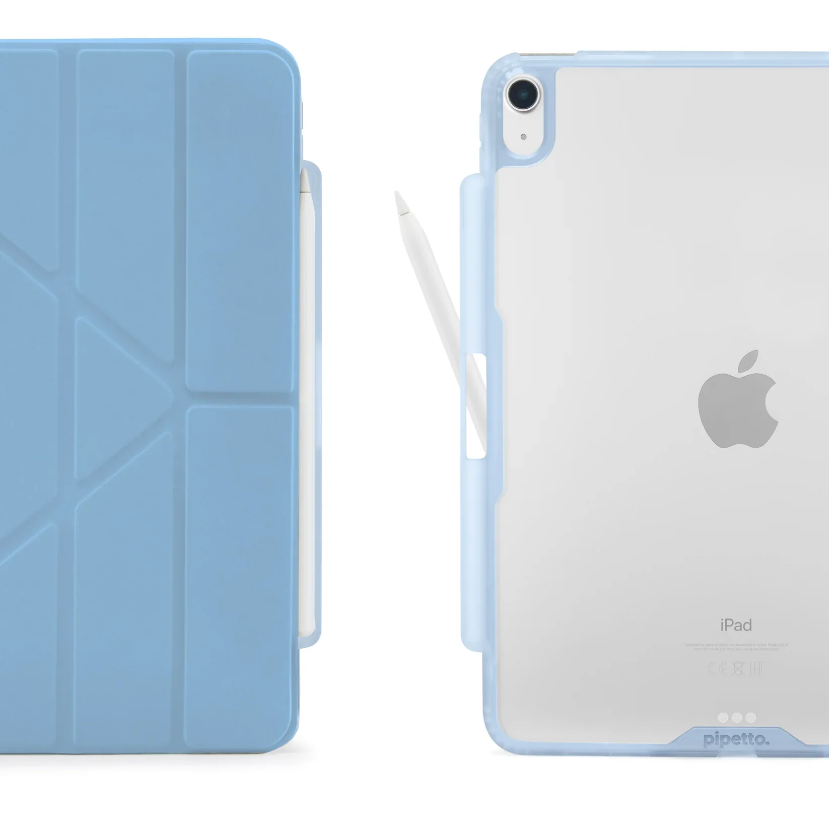 Pipetto Origami Pencil Case voor iPad Air 11-inch (M4/M3/M2) / iPad Air 10,9-inch (2022/2020) - Lichtblauw - Image 3