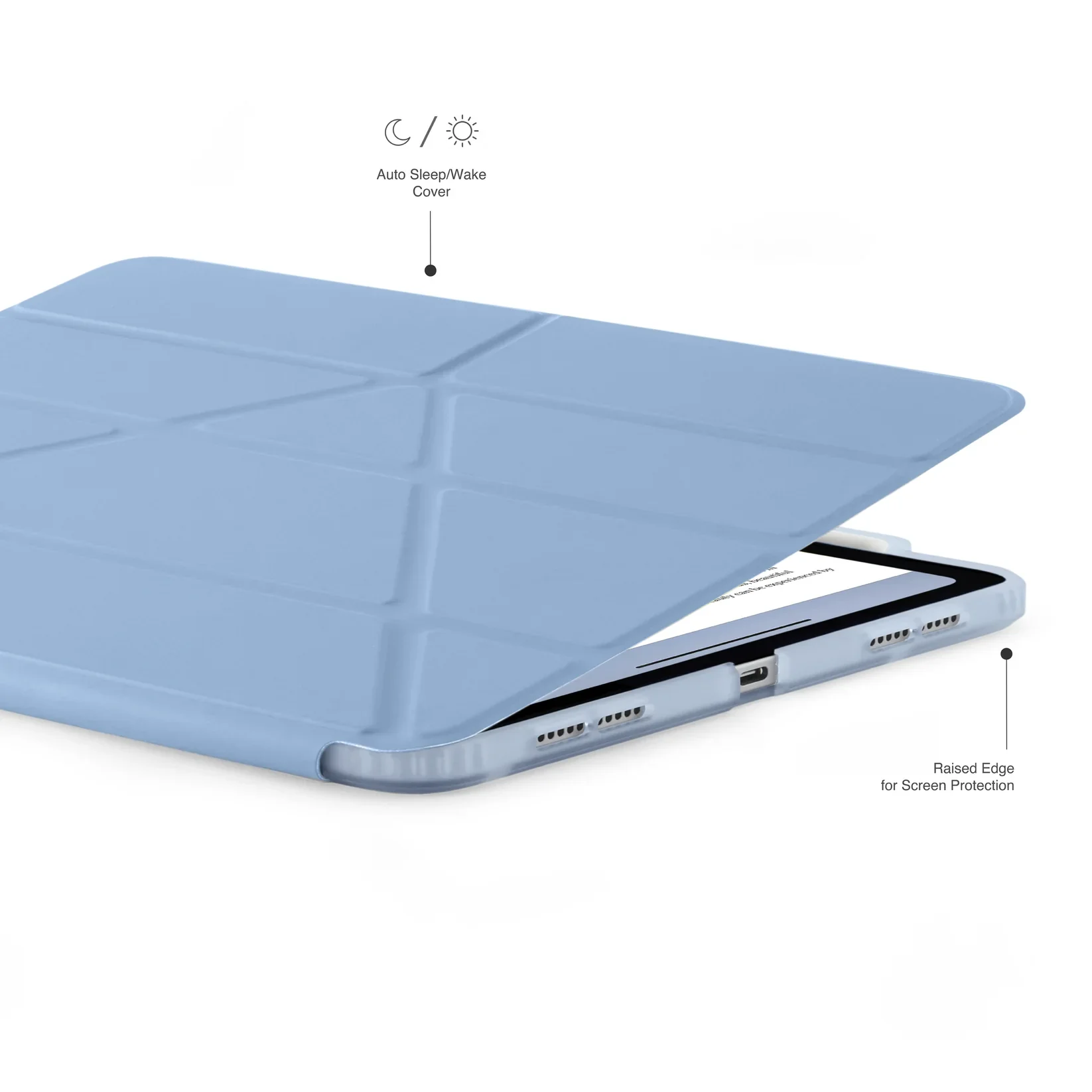 Pipetto Origami Pencil Case voor iPad Air 11-inch (M4/M3/M2) / iPad Air 10,9-inch (2022/2020) - Lichtblauw - Image 4