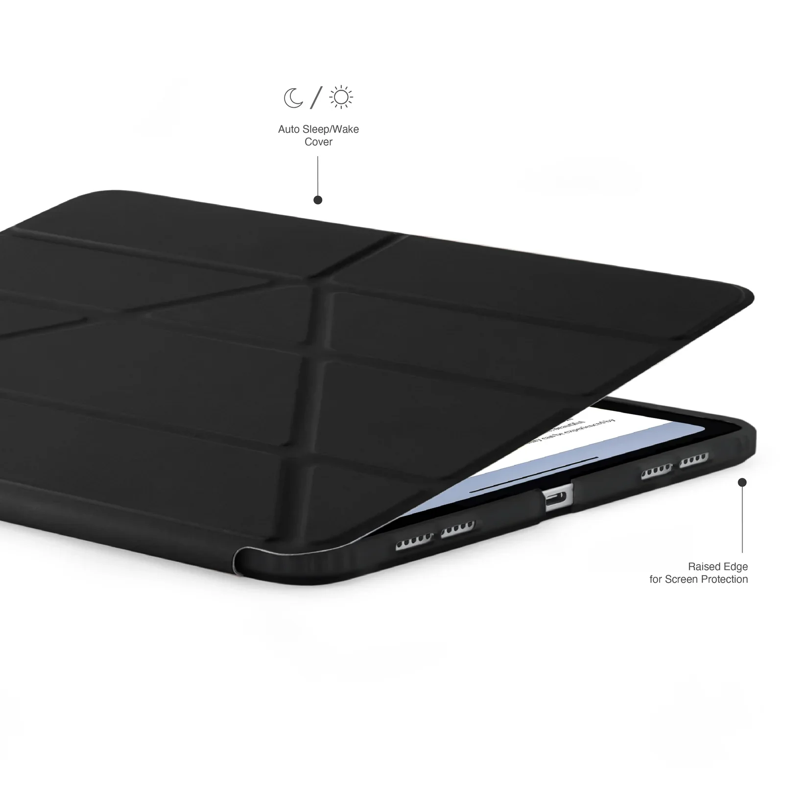 Pipetto Origami Pencil Case voor iPad Air 11-inch (M4/M3/M2) / iPad Air 10,9-inch (2022/2020) - Zwart - Image 2
