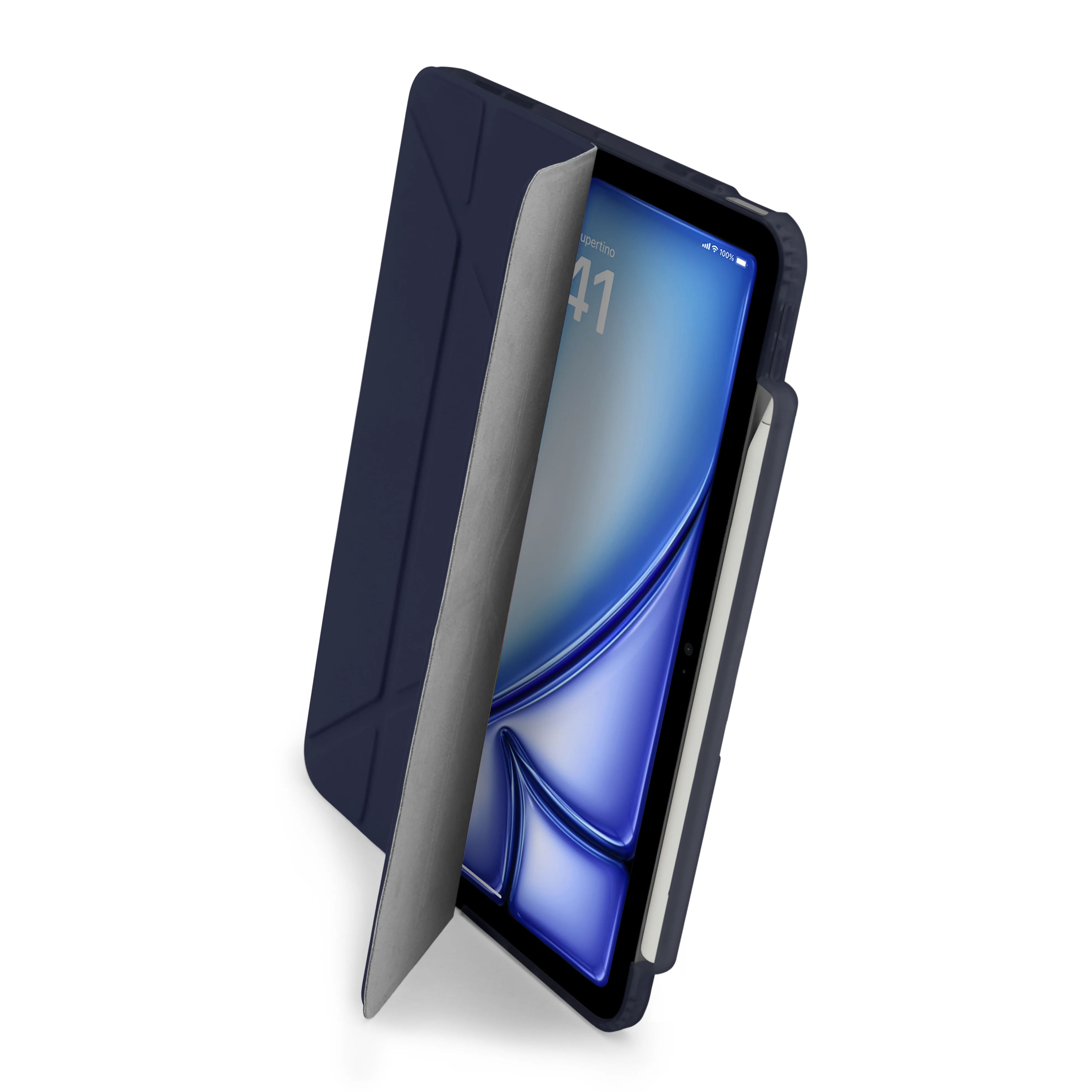 Pipetto Origami Pencil Case voor 13-inch iPad Air (M4/M3/M2) - Donkerblauw