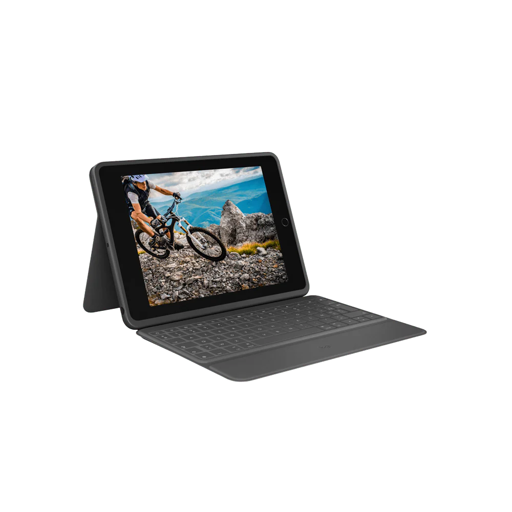 Logitech Rugged Folio - Keyboard Case voor 10,2-inch iPad (7e/8e/9e gen.) - FR (Azerty) - Graphite