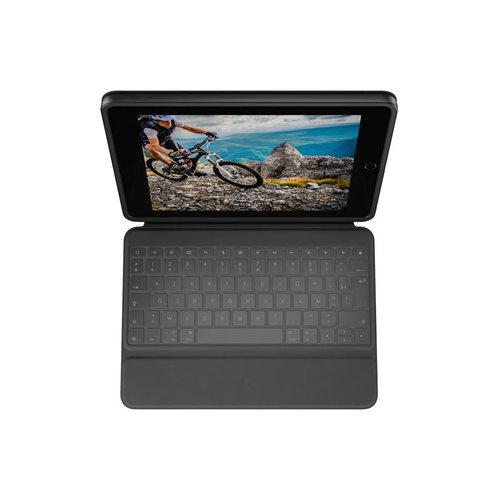 Logitech Rugged Folio - Keyboard Case voor 10,2-inch iPad (7e/8e/9e gen.) - FR (Azerty) - Graphite - Image 2