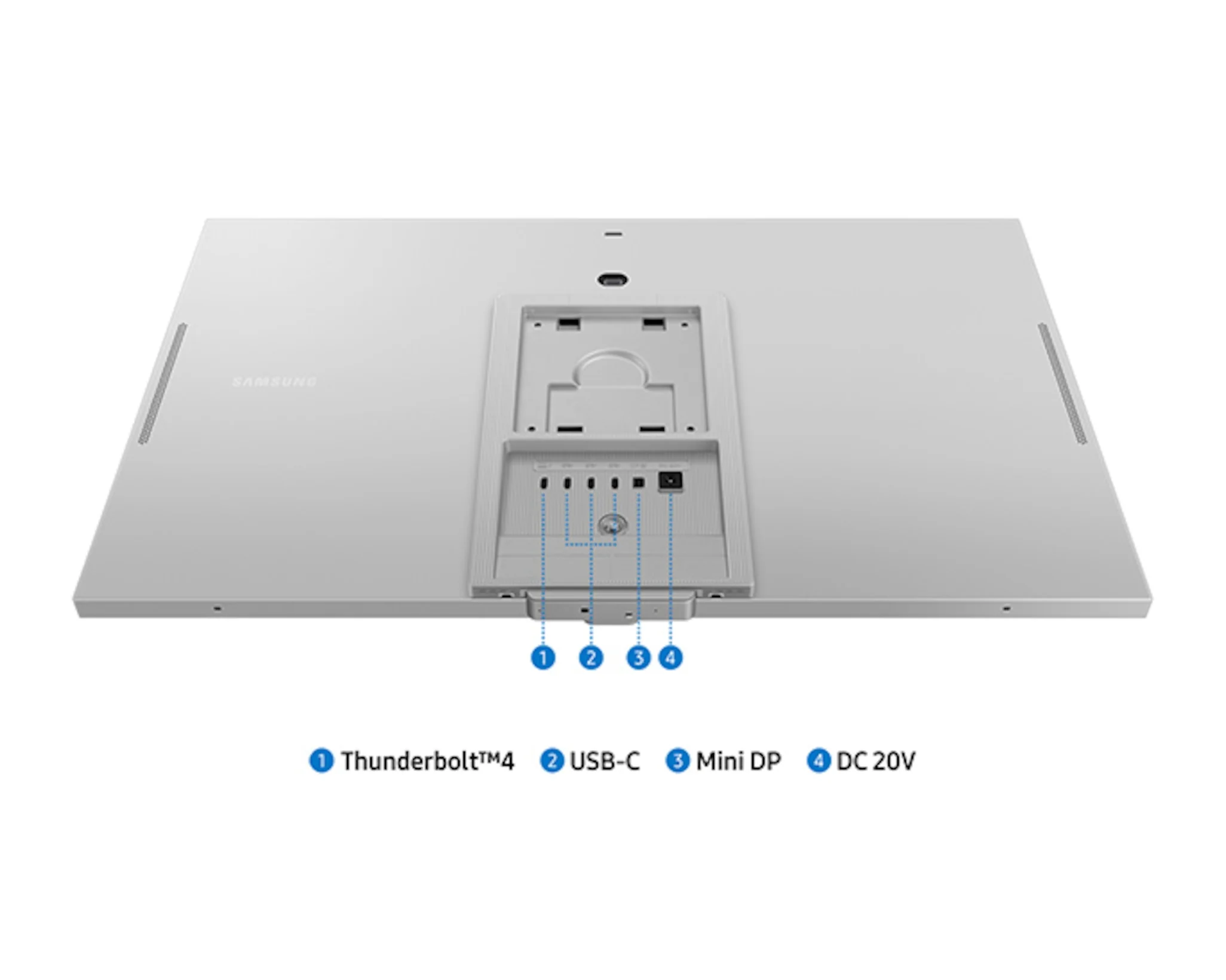 Samsung ViewFinity S9 27-inch LED monitor / 5120 x 2880 5K @ 60 Hz / IPS / 600 cd/m² / 1000:1 / 5 ms / 1 x Thunderbolt 4 / 3 x USB-C / 1 x Mini DP (Zilver) - Image 5
