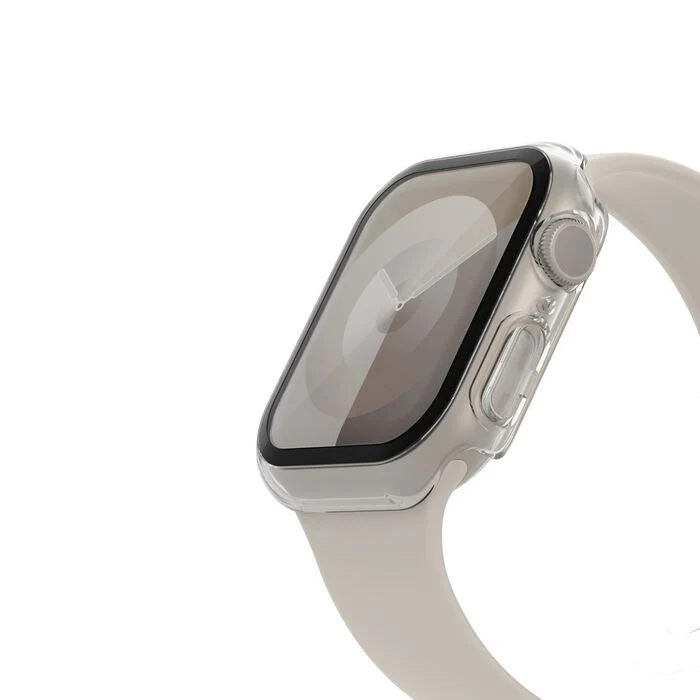 Belkin ScreenForce | TemperedCurve Antimicrobiële Screenprotector + bumper voor Apple Watch Series 9/8/7/SE - 44/45 mm - Transparant - Image 2