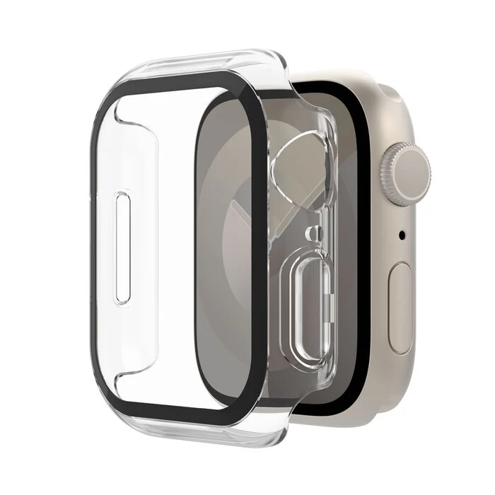 Belkin ScreenForce | TemperedCurve Antimicrobiële Screenprotector + bumper voor Apple Watch Series 9/8/7/SE - 44/45 mm - Transparant - Image 4