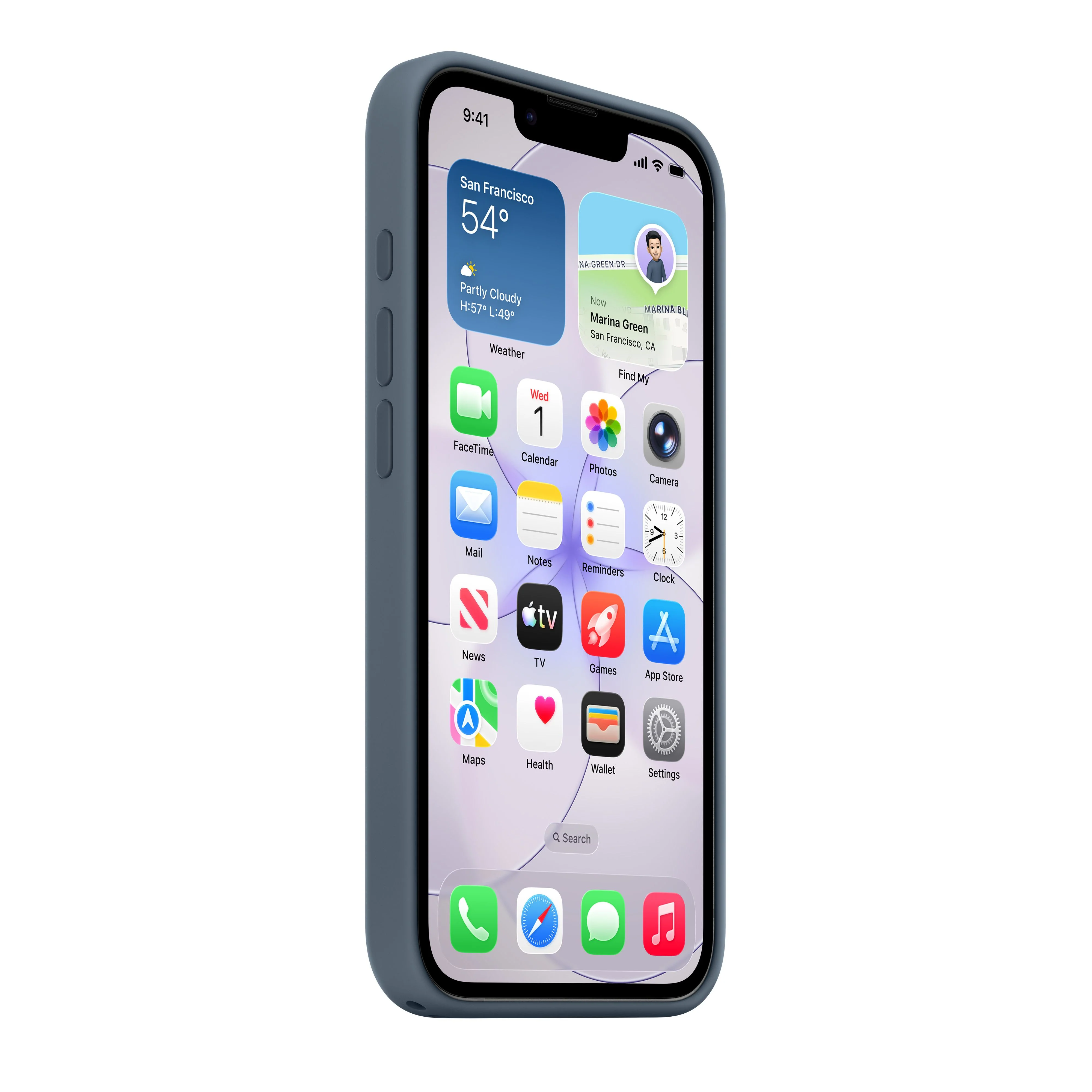 Siliconenhoesje met MagSafe voor iPhone 17e - Ankerblauw - Image 4