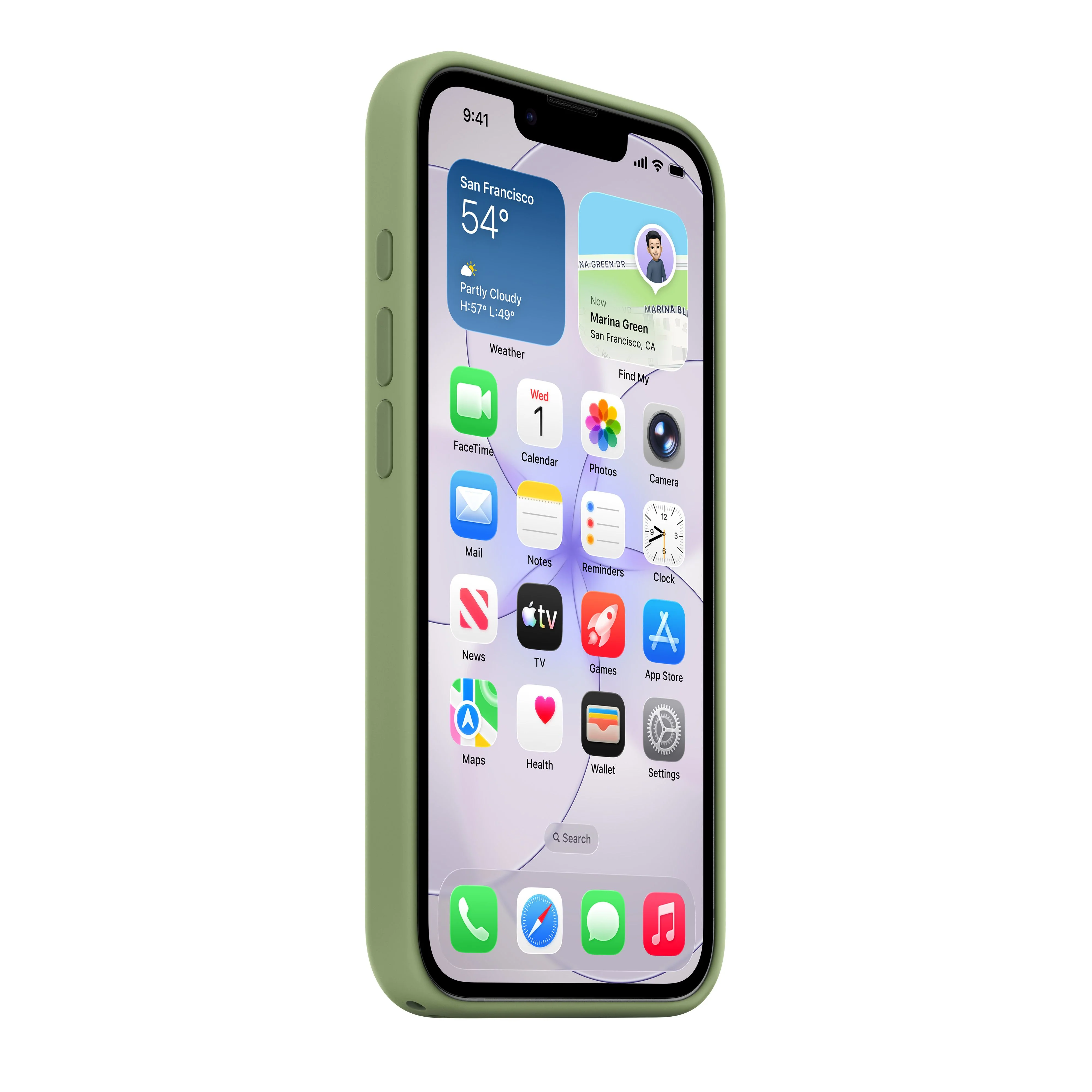 Siliconenhoesje met MagSafe voor iPhone 17e - Licht Mosgroen - Image 4