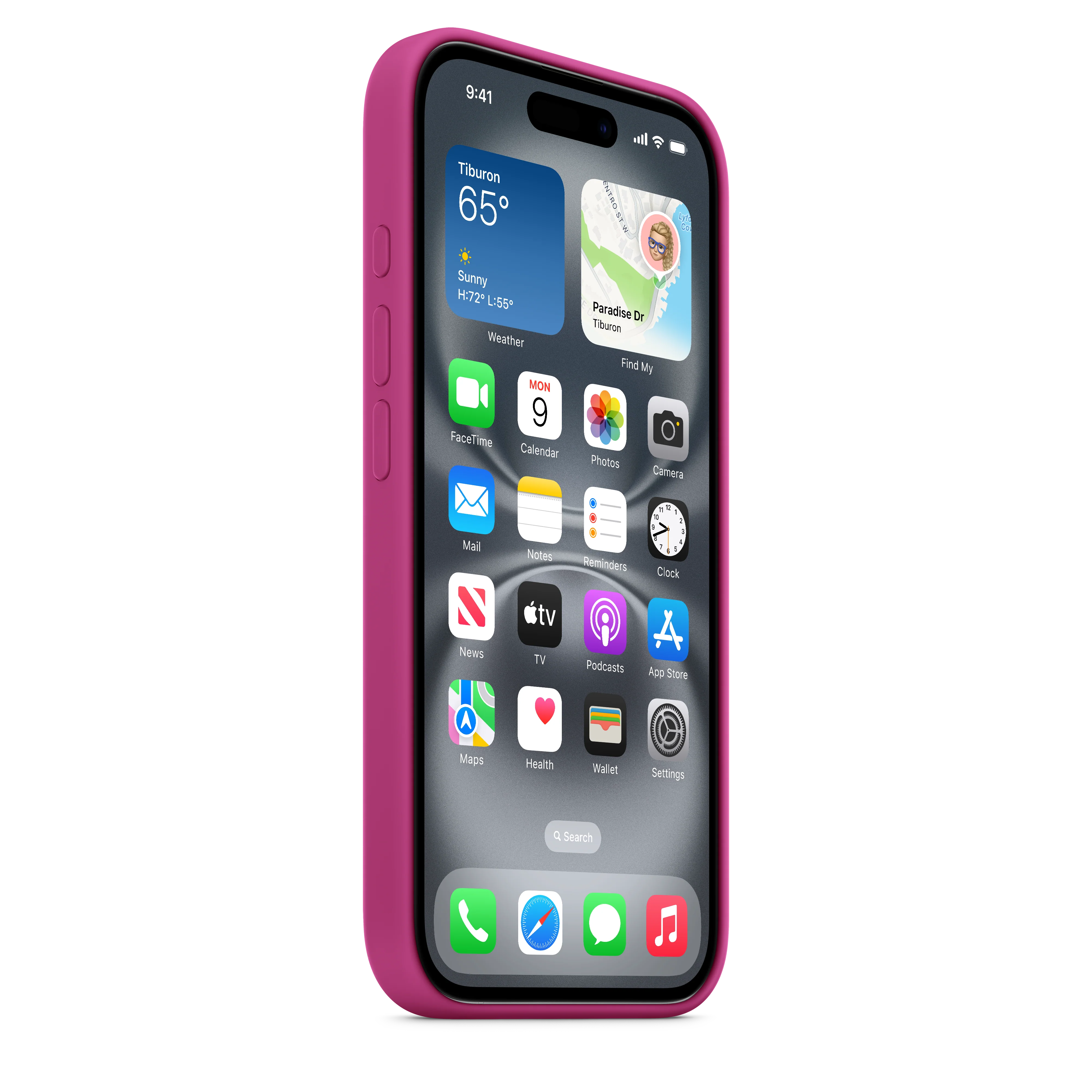 Siliconenhoesje met MagSafe voor iPhone 16 - Fuchsia - Image 5