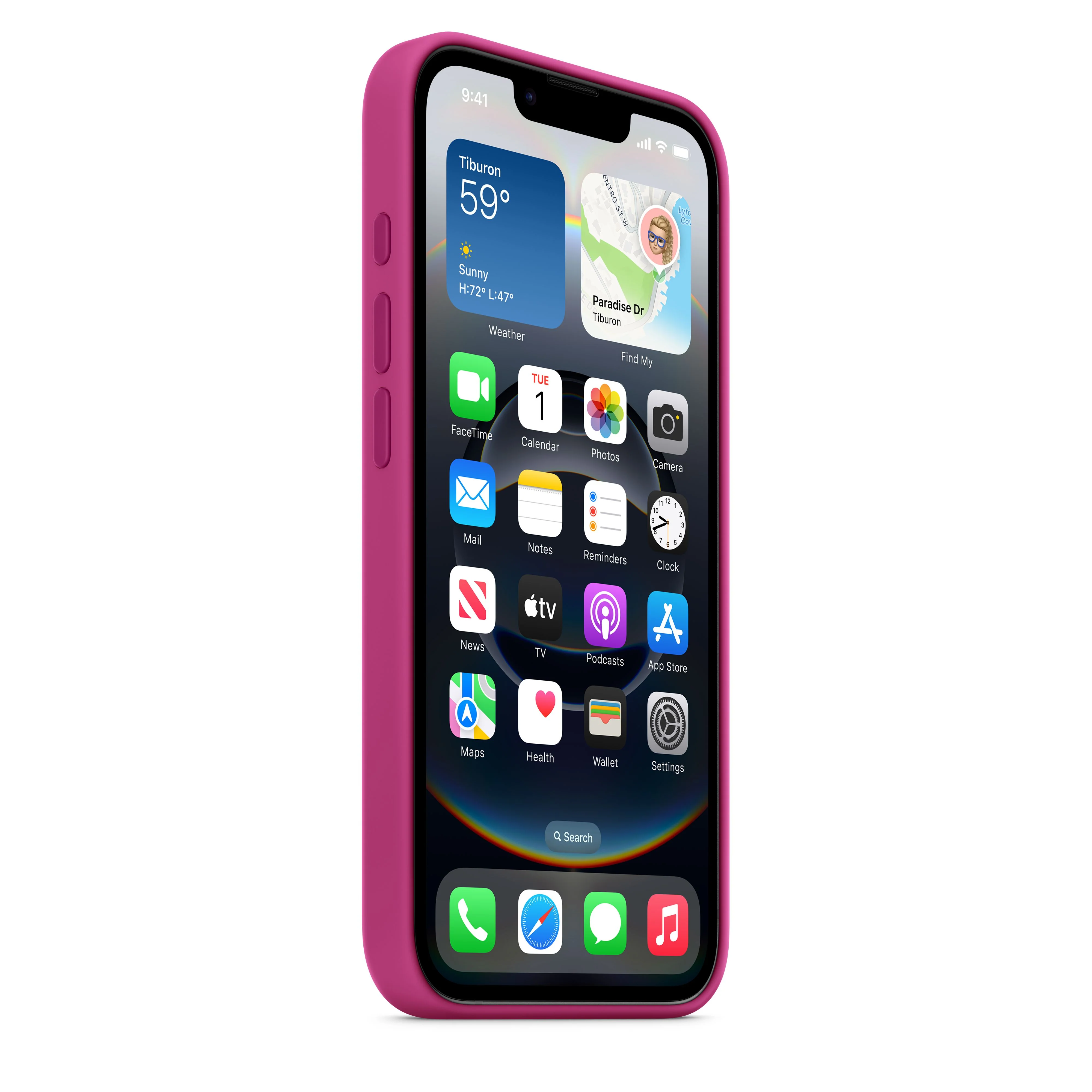 Siliconenhoesje voor iPhone 16e - Fuchsia - Image 3