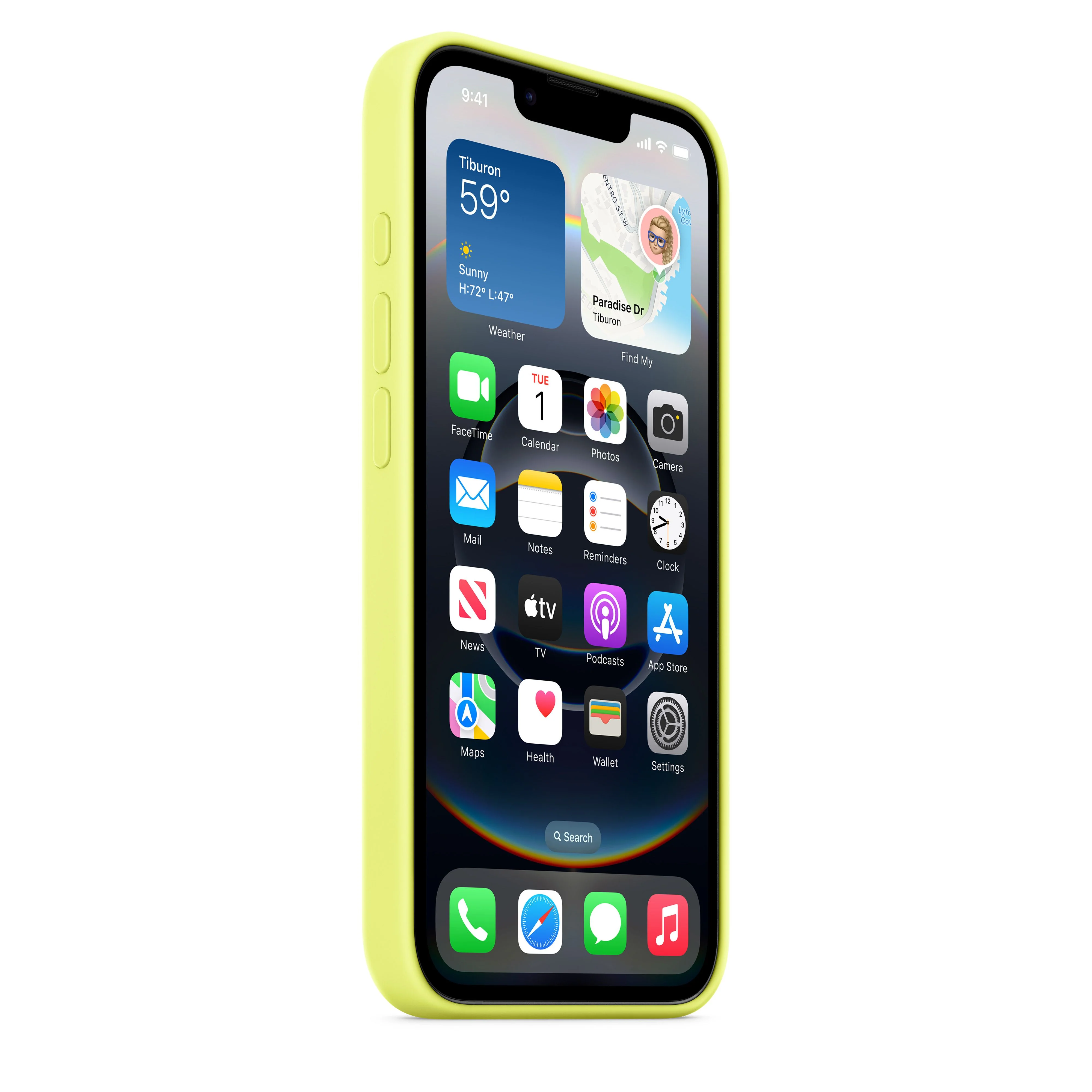 Siliconenhoesje voor iPhone 16e – Neongeel - Image 3
