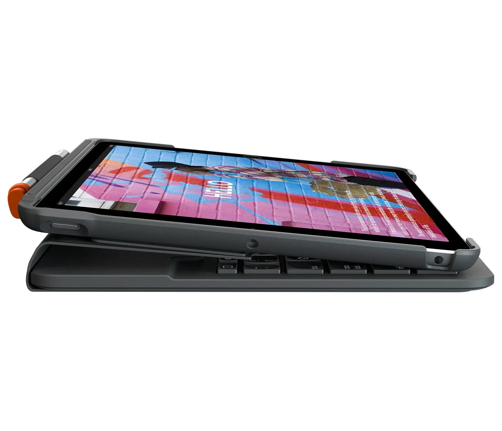 Logitech Slim Folio - Keyboard Case voor 10,2-inch iPad (7e/8e/9e gen.) - FR (Azerty) - Oxford Grey - Image 4