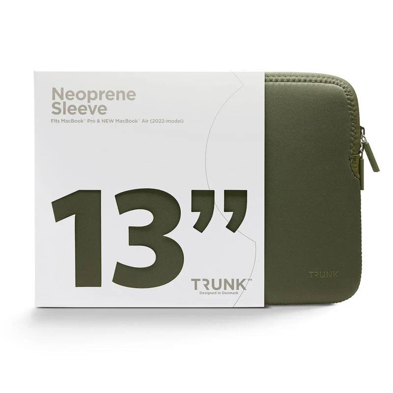 Trunk Neopreen hoes voor MacBook Air 13-inch - Spagnum groen