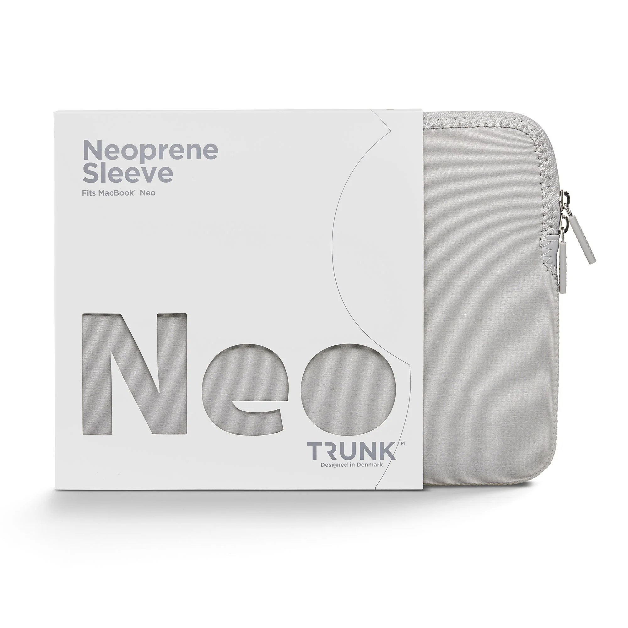 Trunk Neopreen hoes voor MacBook Neo - Zilver