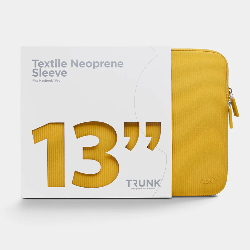 EOL Trunk Ribbed Velvet Sleeve voor MacBook 13-inch - Zonnebloem - Image 3