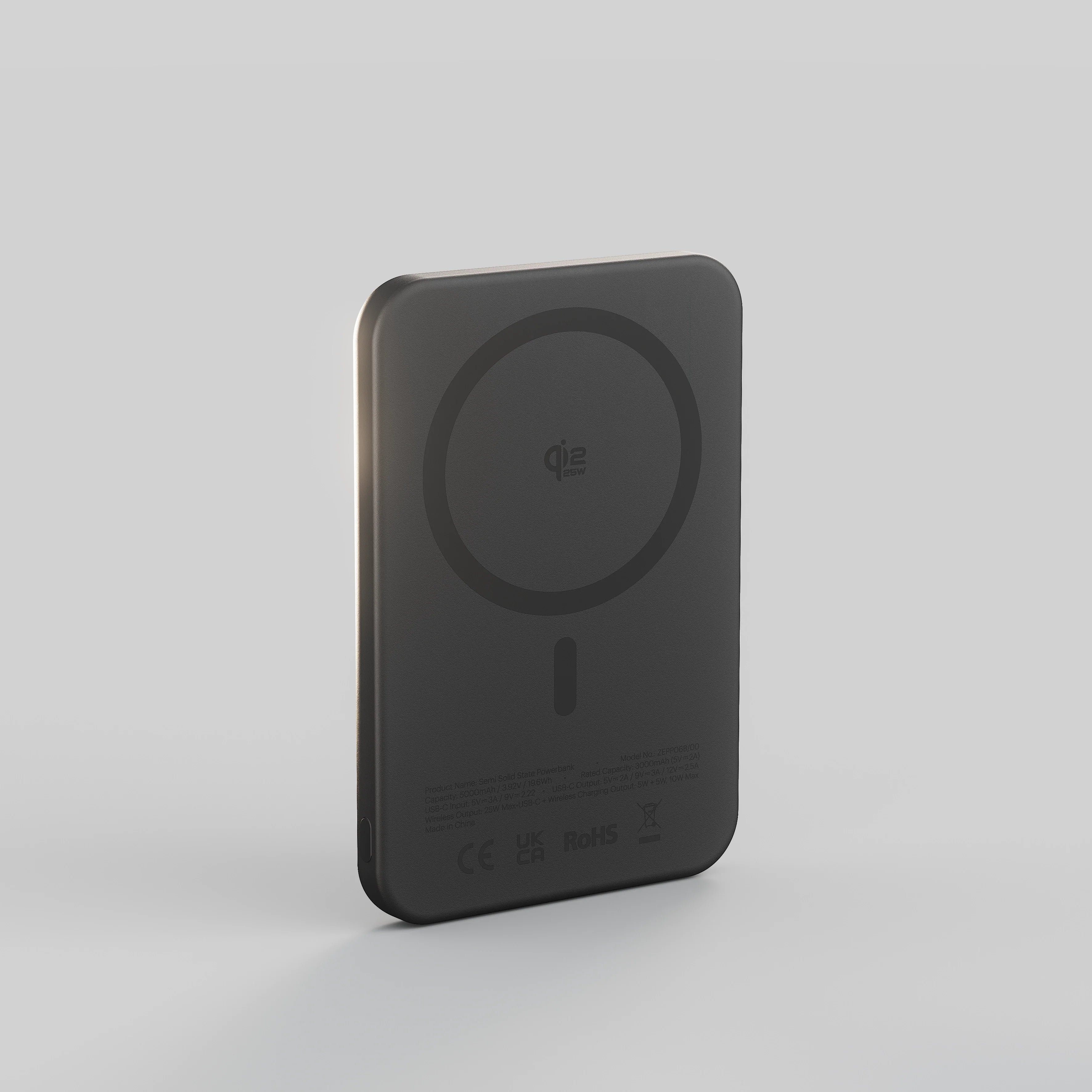 Zens Pro 2 | Semi Solid State 5.000mAh-powerbank met QI2.2 - Zwart